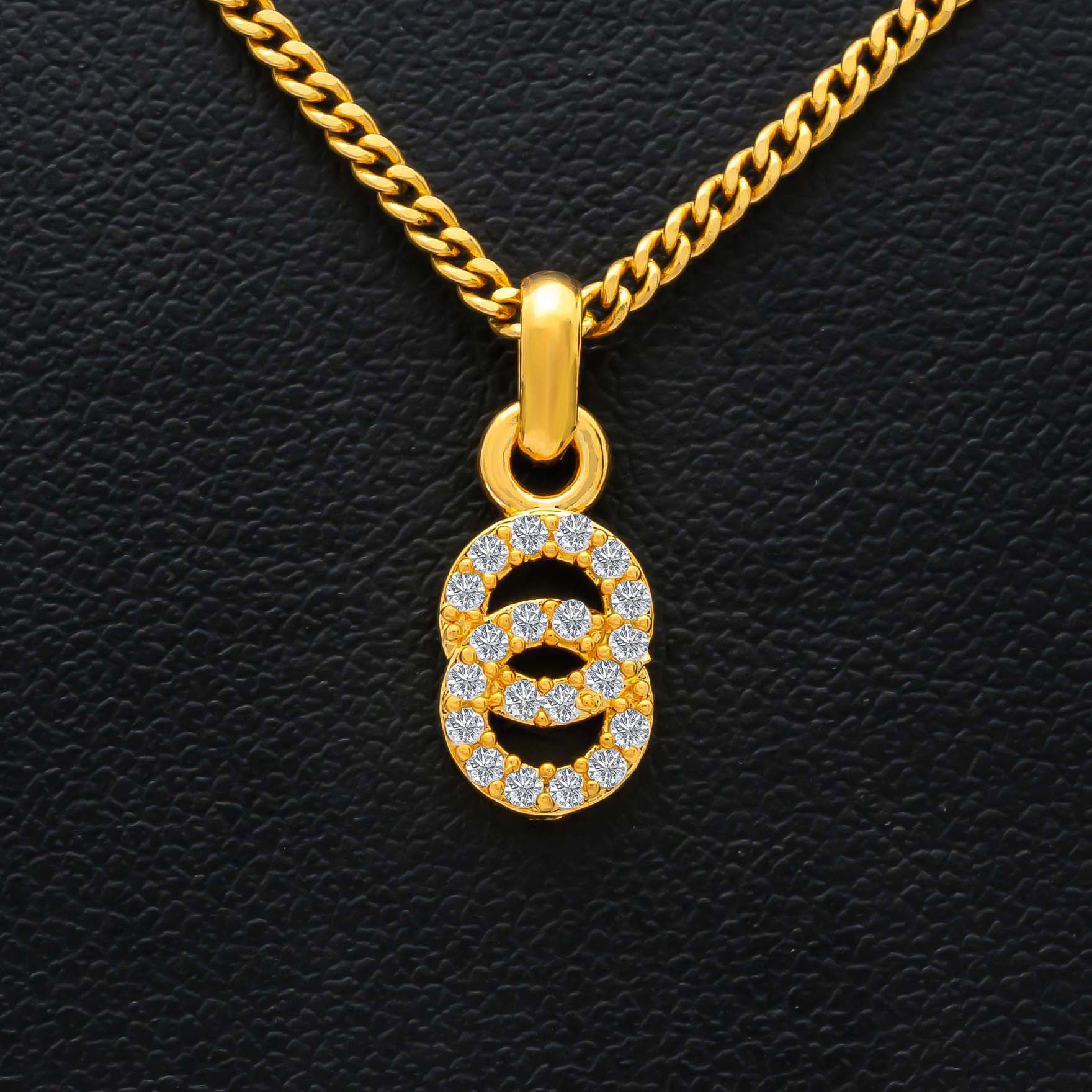 gold plated stone necklace