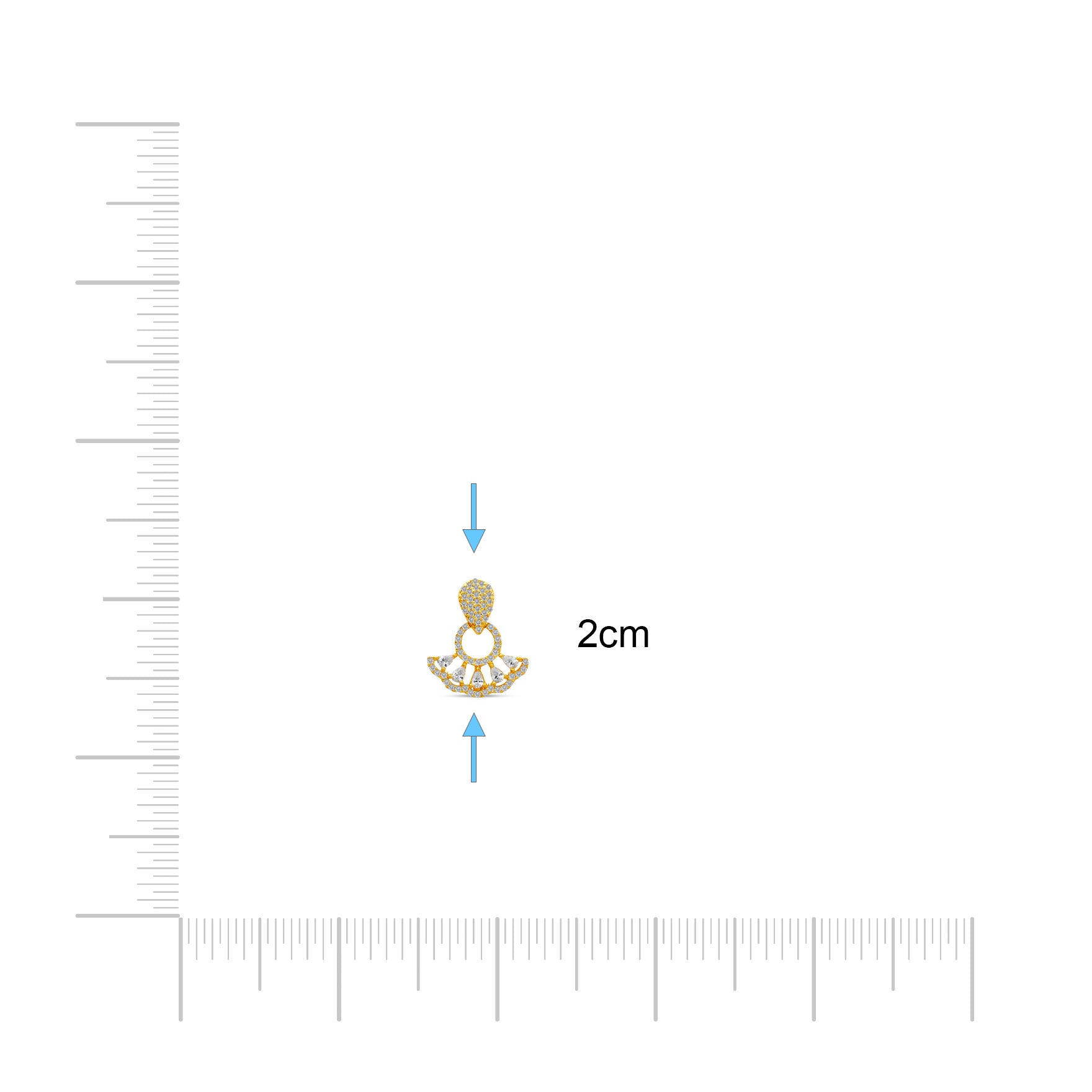 GOLDEN HANGING STUD PSHST119W-061