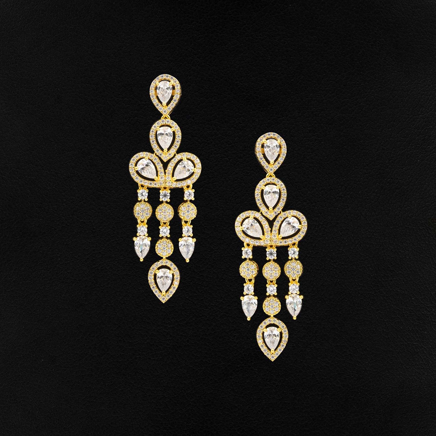 24ct Gold Layered Stone Necklace with stud PMSNS4W-0021, PMSHST14W-052