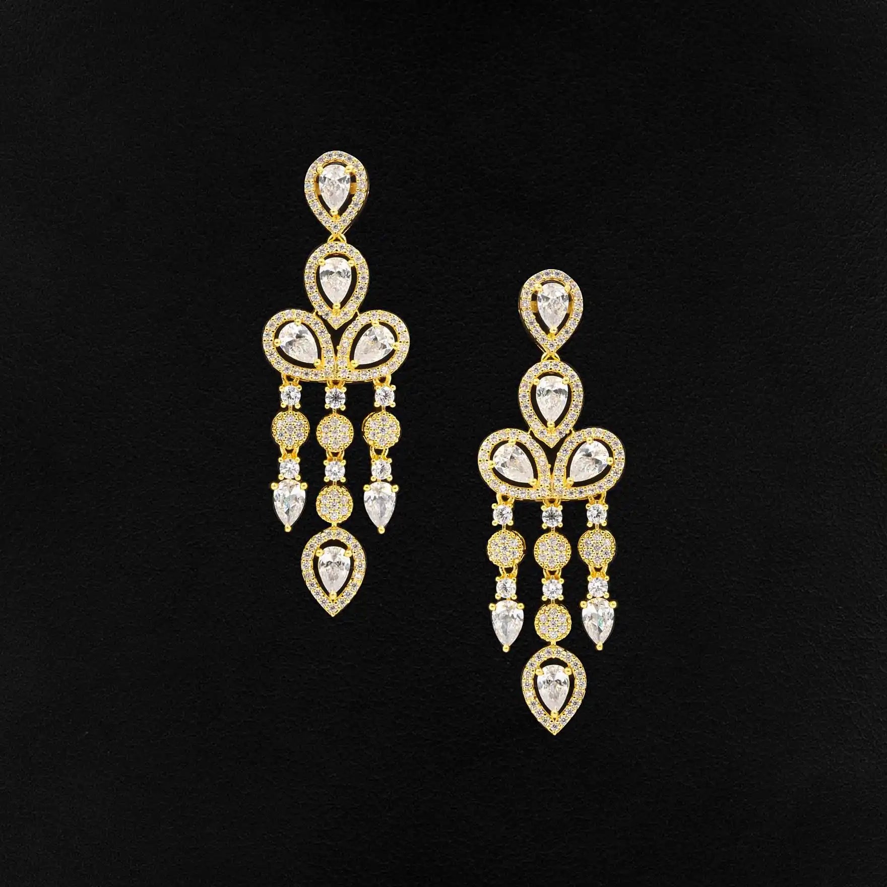 24ct Gold Layered Stone Necklace with stud PMSNS4W-0021, PMSHST14W-052