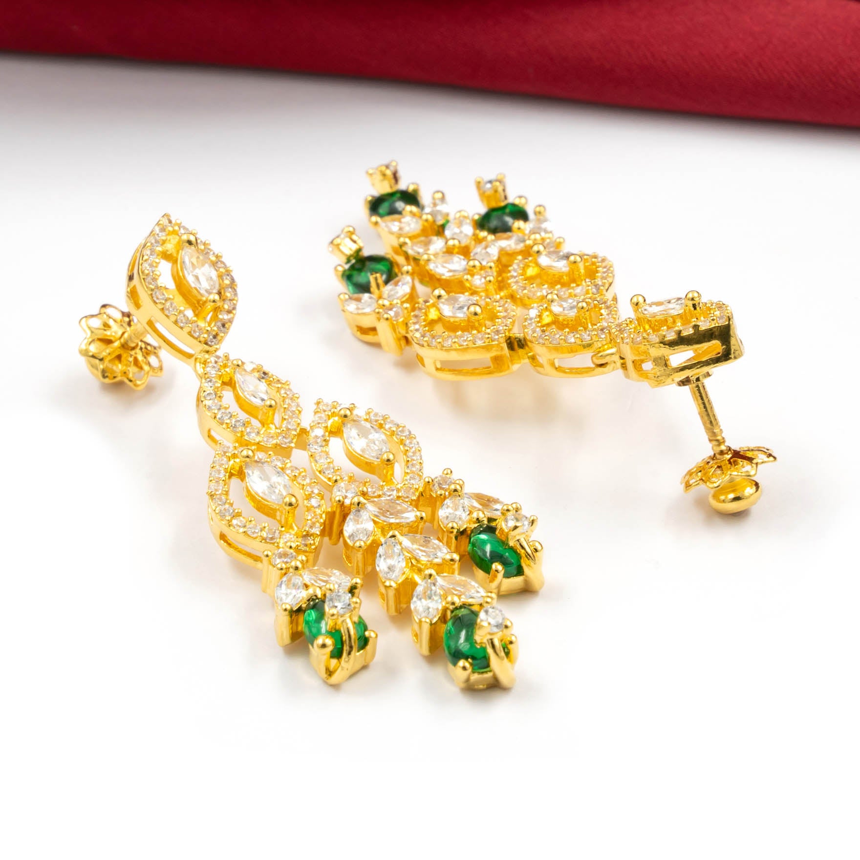 PREMIUM STONE NECKLACE SHORT WITH STUD PMSNS55WG-0021, PMSHST15WG-052