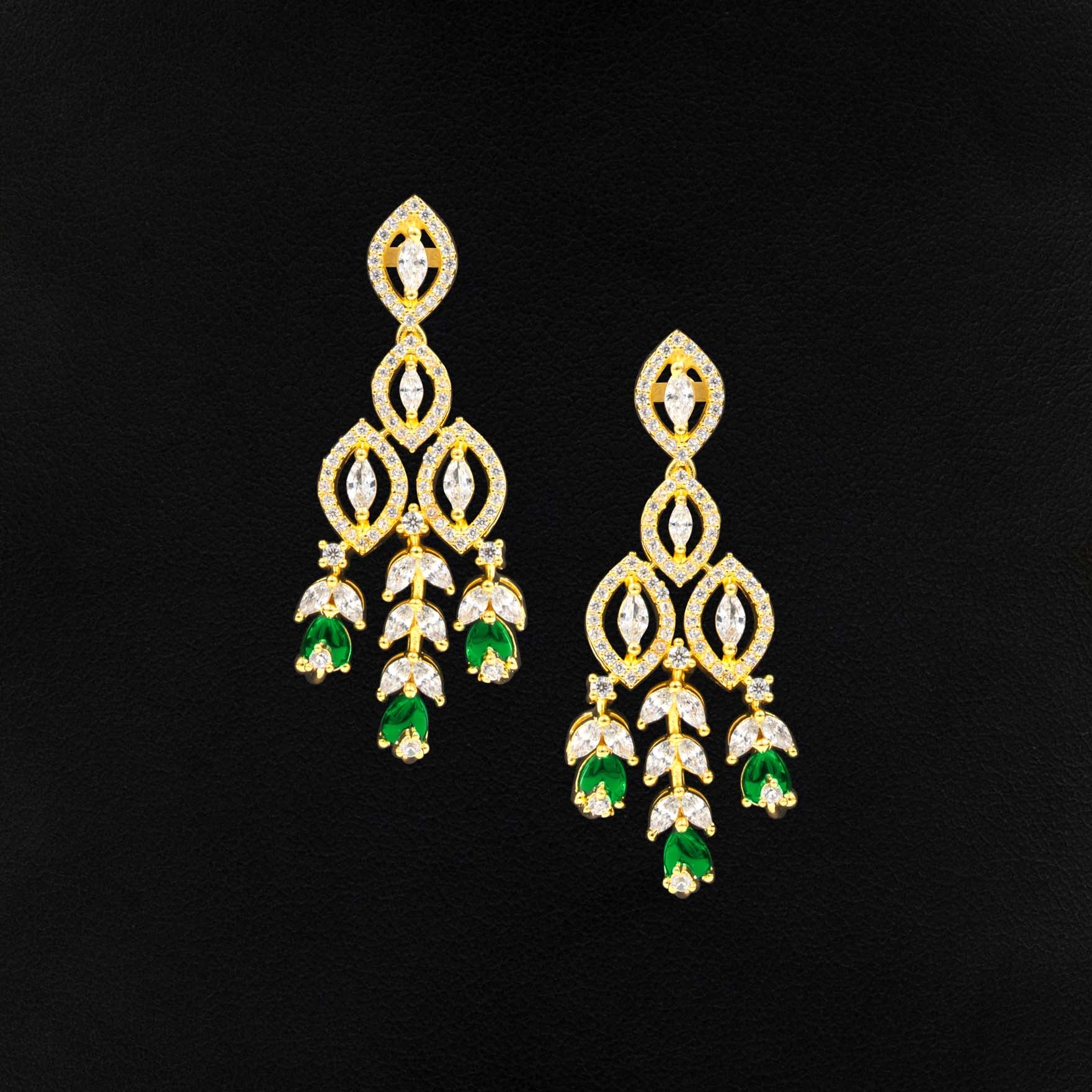 PREMIUM STONE NECKLACE SHORT WITH STUD PMSNS55WG-0021, PMSHST15WG-052