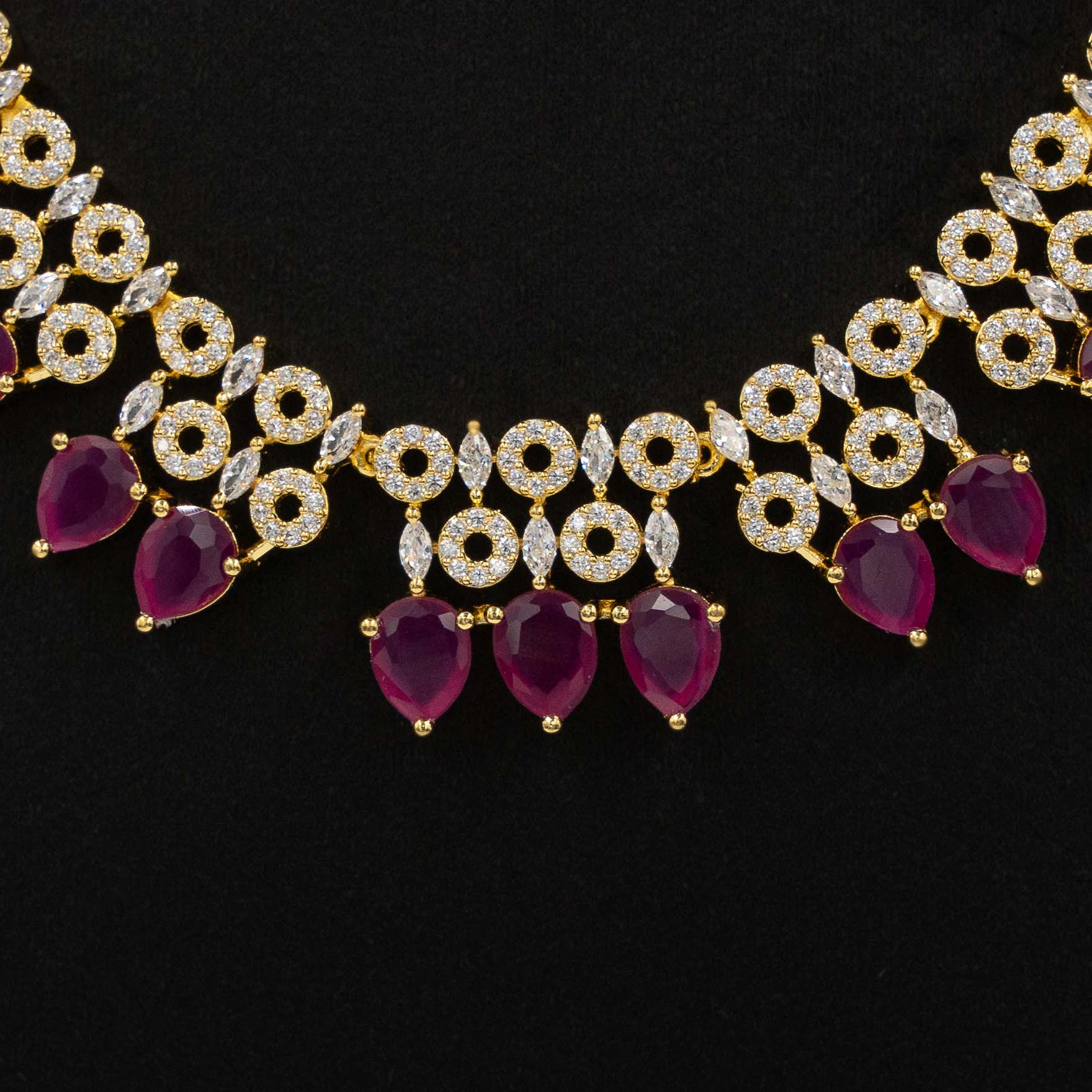 Stone Necklace with earrings PMSNS9WR-0011, PMSHST19WR-082