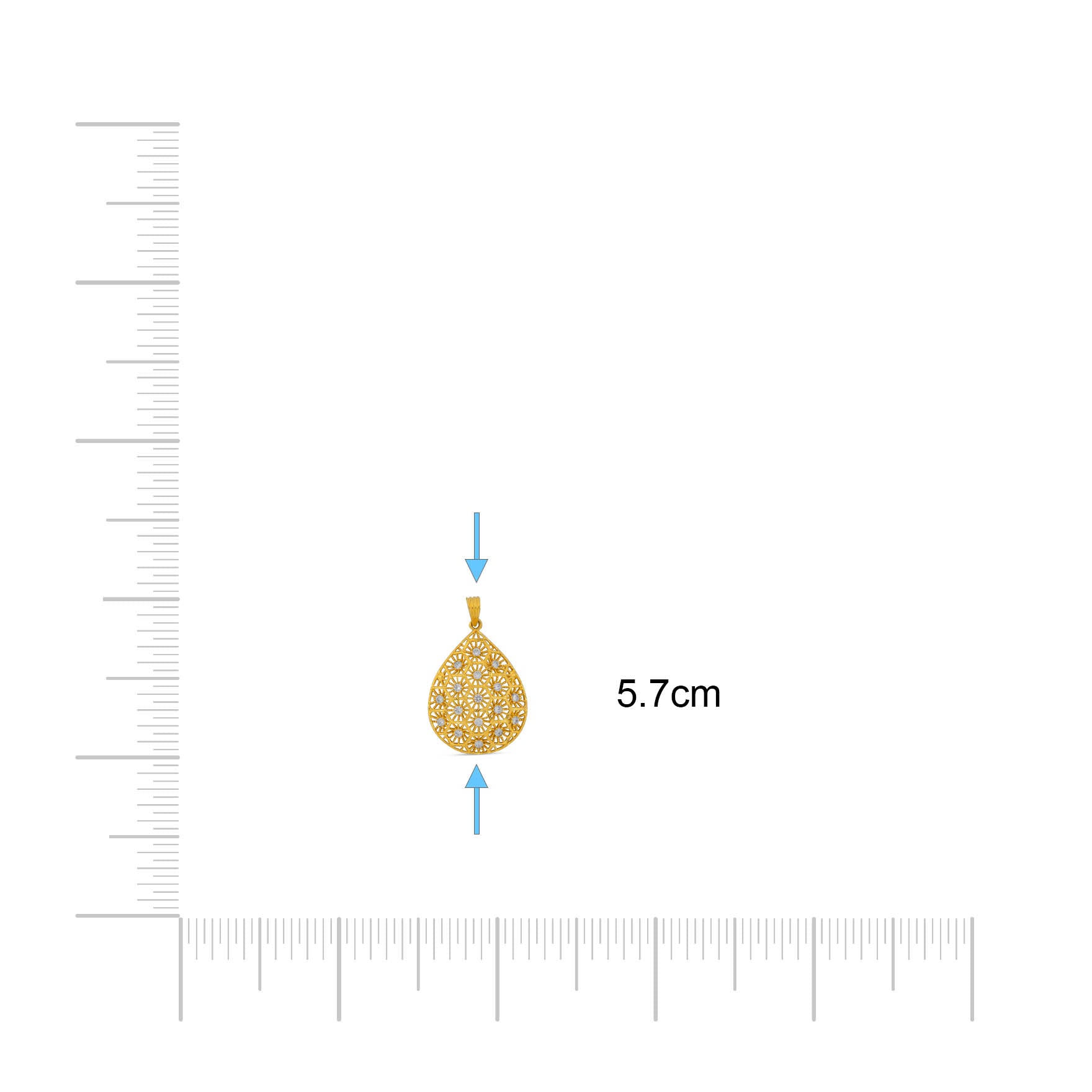GOLD PENDANT PSLT34W-031