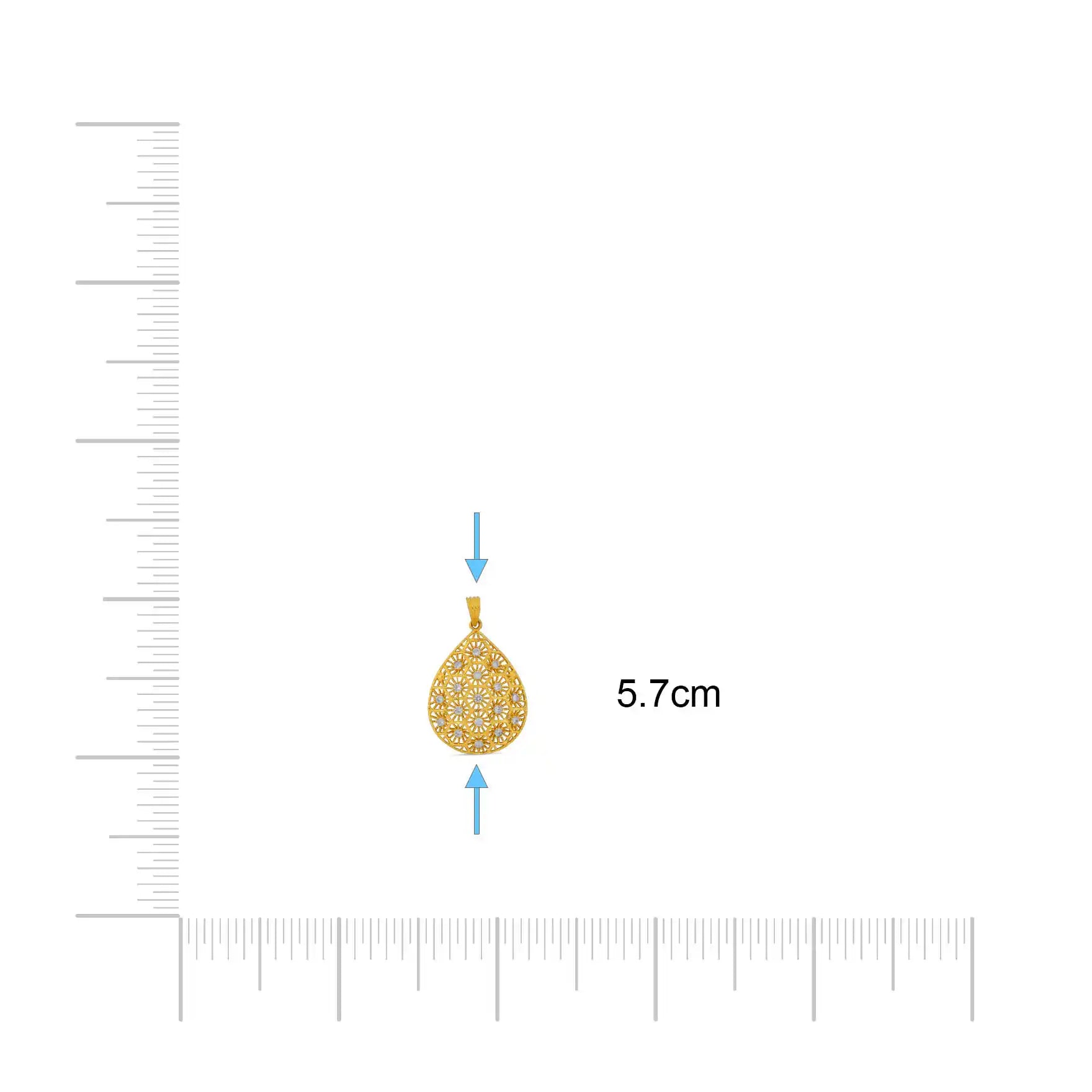 GOLD PENDANT PSLT34W-031