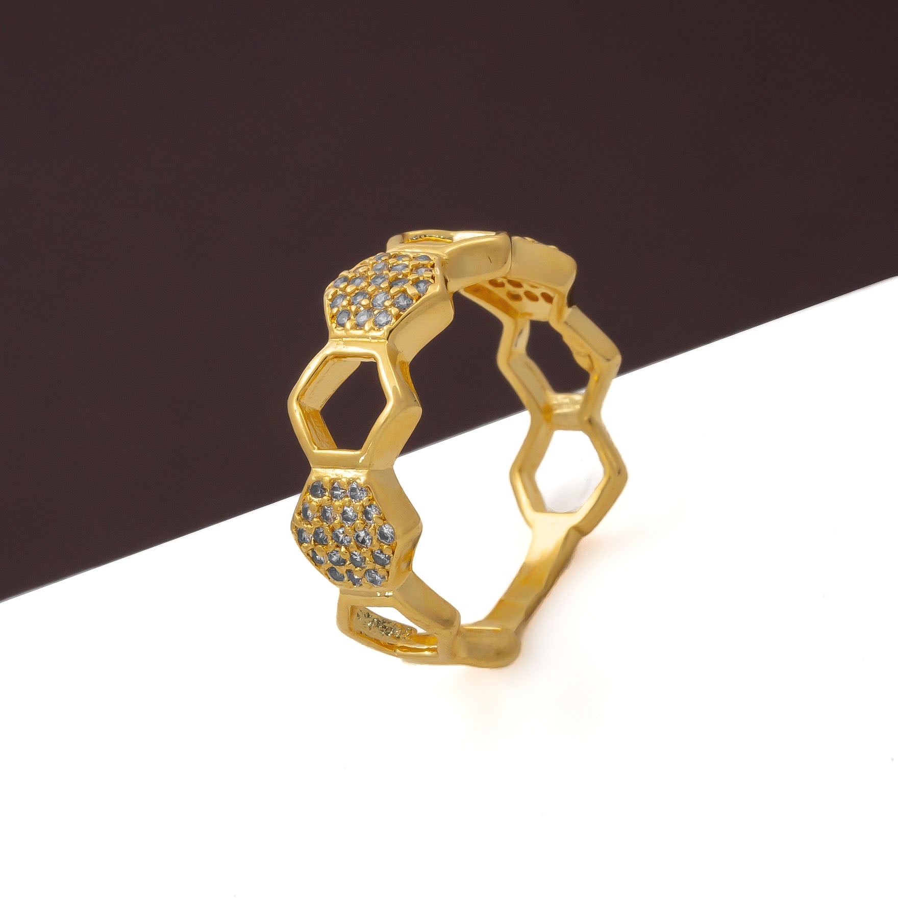 GOLDEN STONE RING PSR61W-051