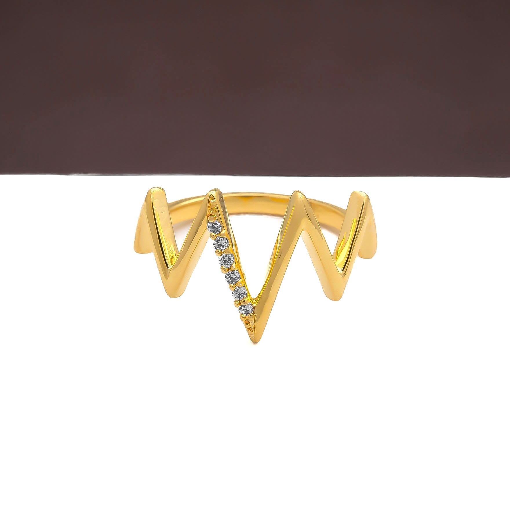 GOLDEN STONE RING PSR64W-051