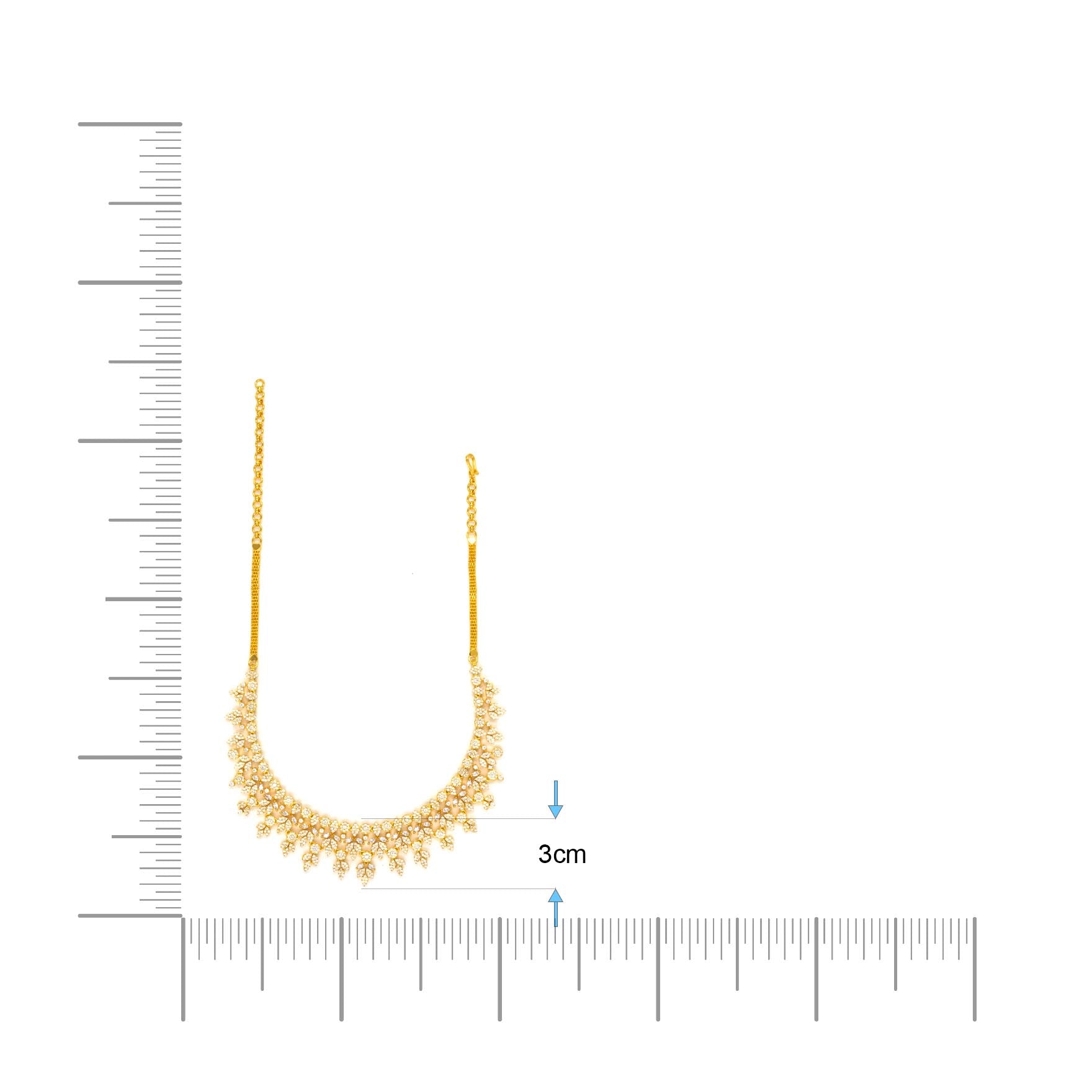 PREMIUM STONE NECKLACE SHORT WITH STUD PMSNS14W-0021, PMSHST15W-003