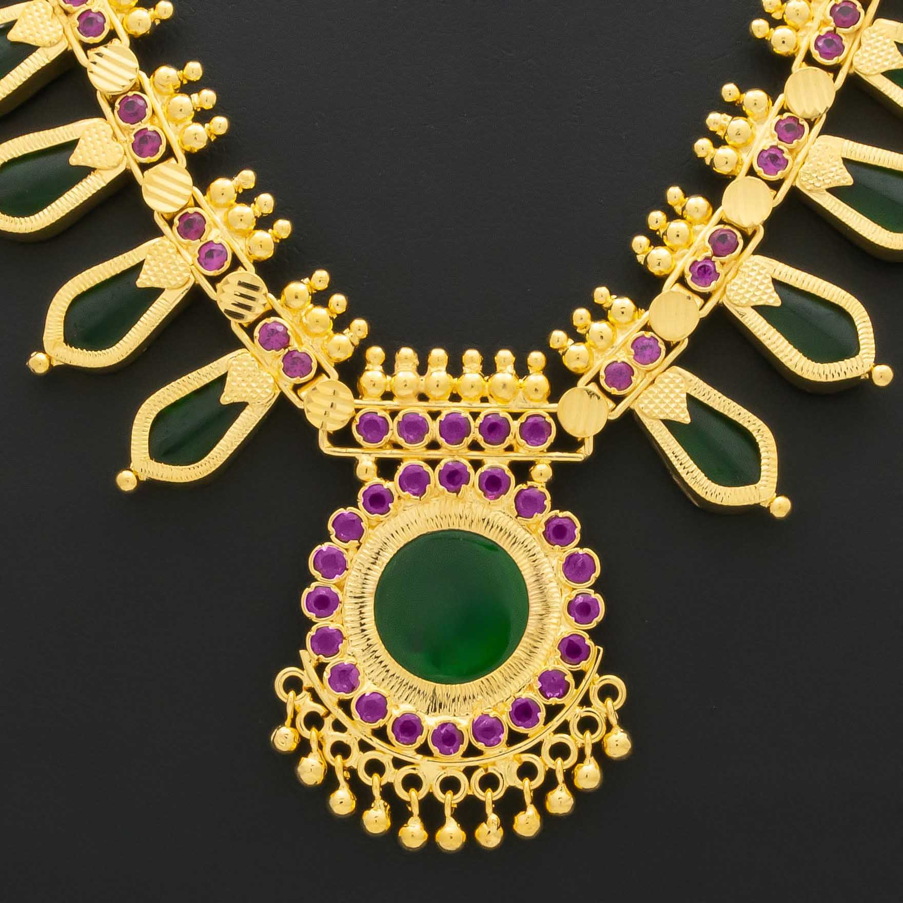 STONE PALAKKA NECKLACE PSPKNNG4-0921