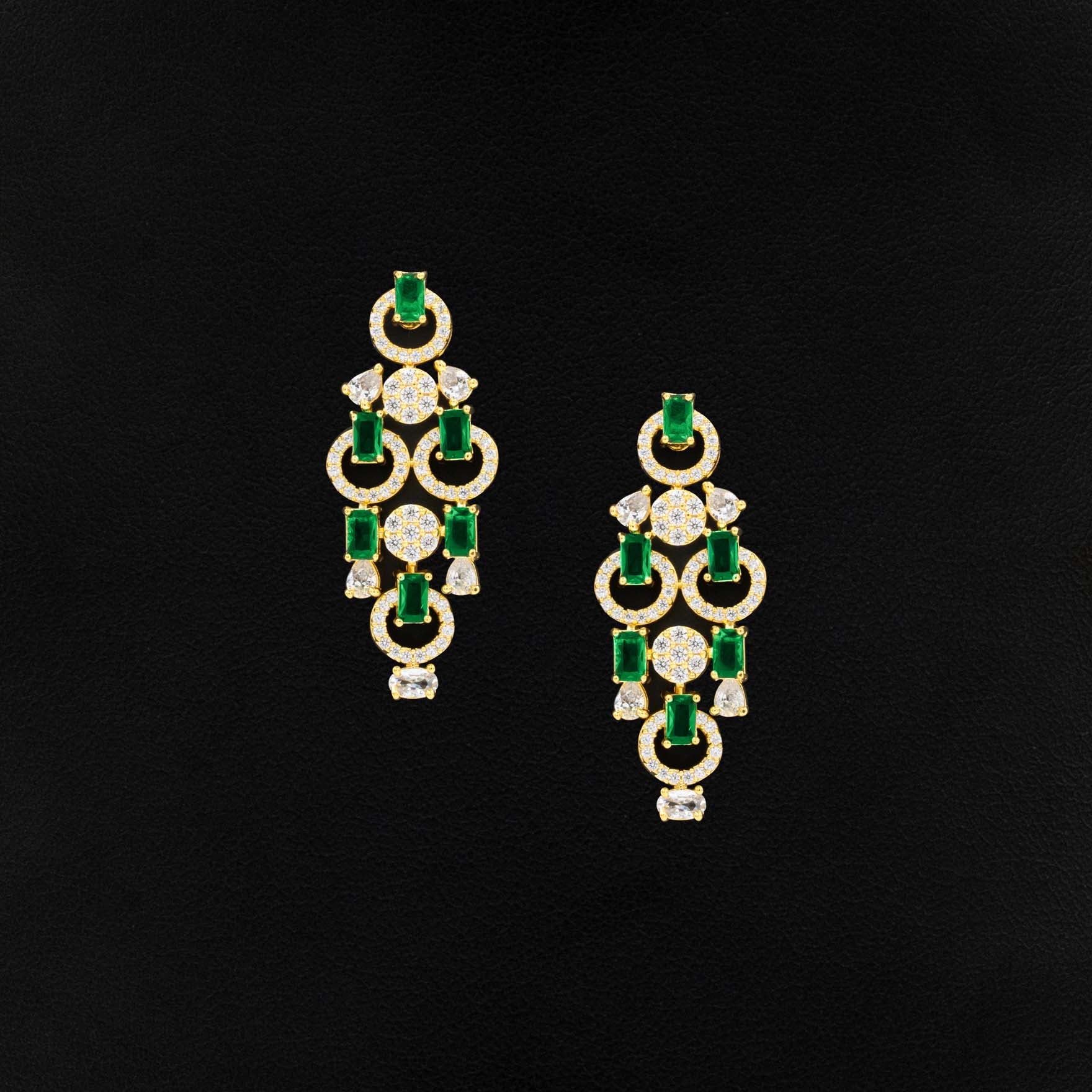 PREMIUM STONE NECKLACE SHORT WITH STUD PMSNS10WG-009, PMSHST14WG-002