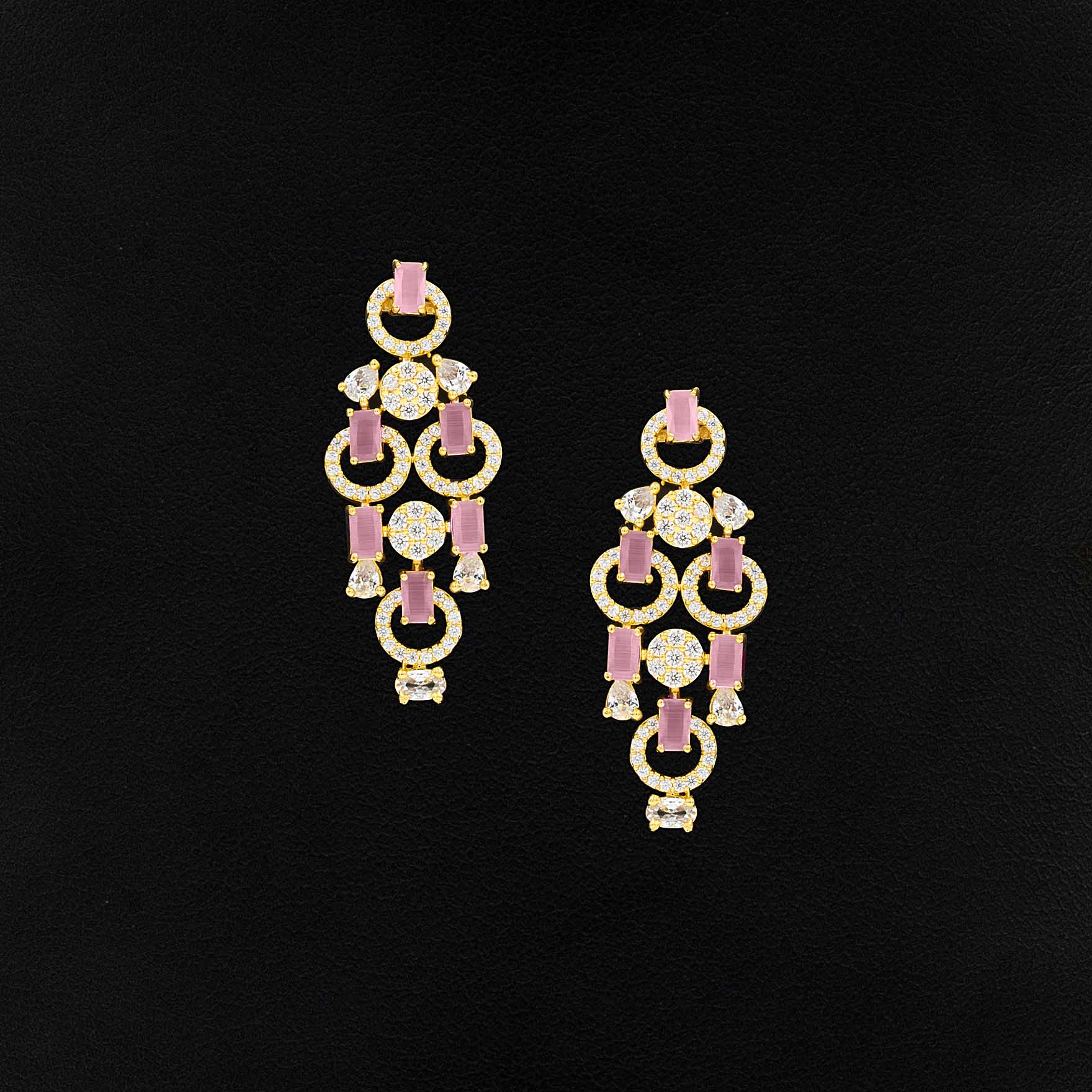 PREMIUM STONE NECKLACE SHORT WITH STUD PMSNS10WPN-009, PMSHST14WPN-002