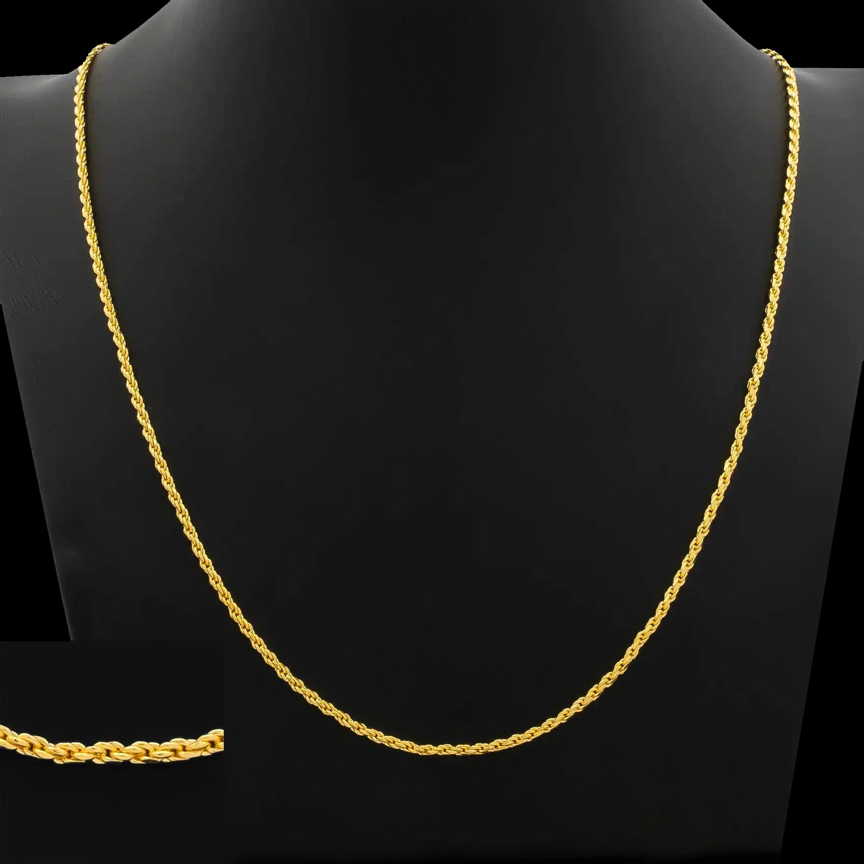 Bead Fine Slim Chain Gold Layered