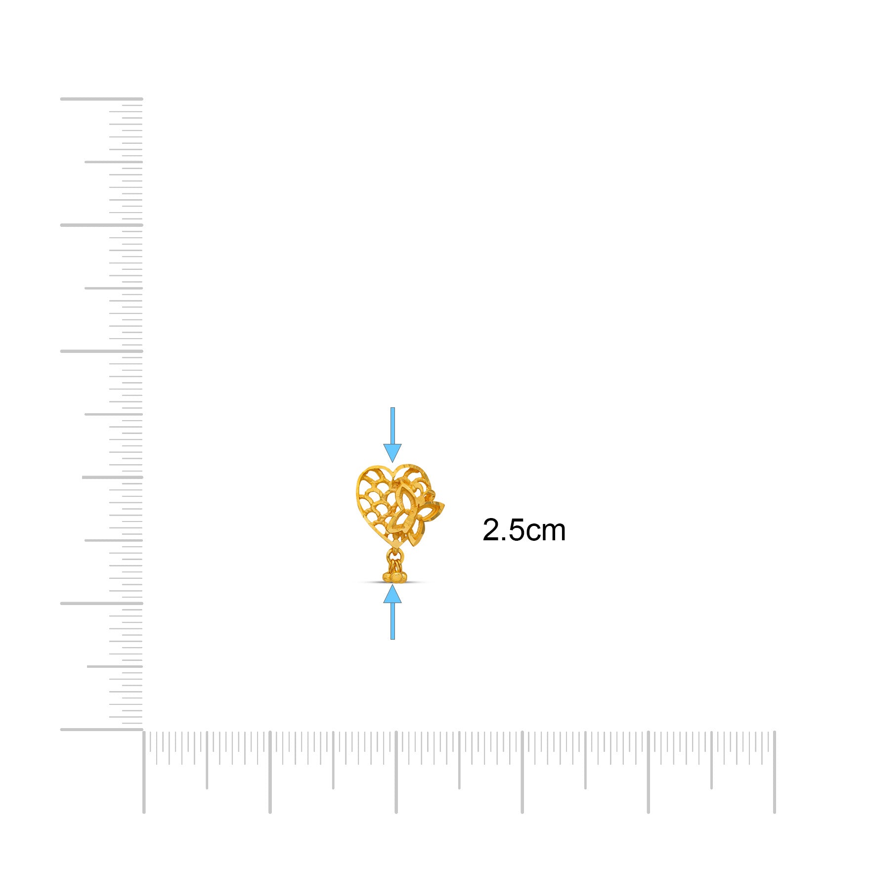 GOLDEN HANGING STUD PGHST348-001