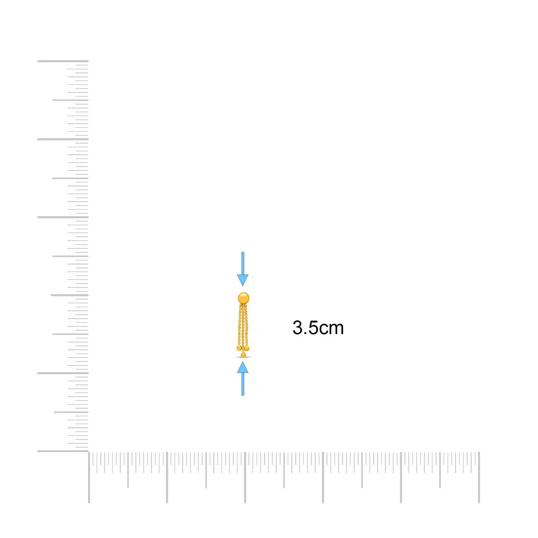 GOLDEN HANGING STUD PGHST214-001