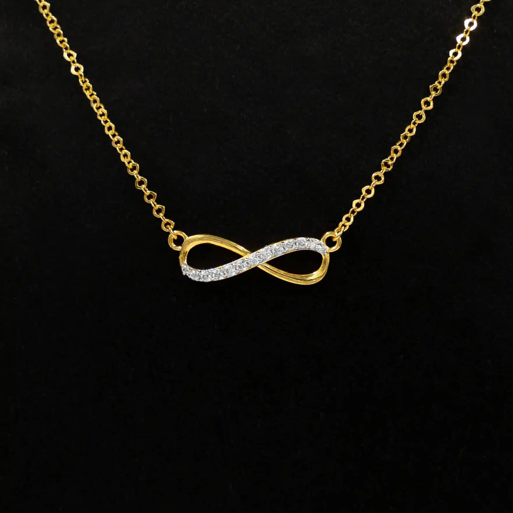 Rhodium Infinity pendant necklace PRSNS31W-033