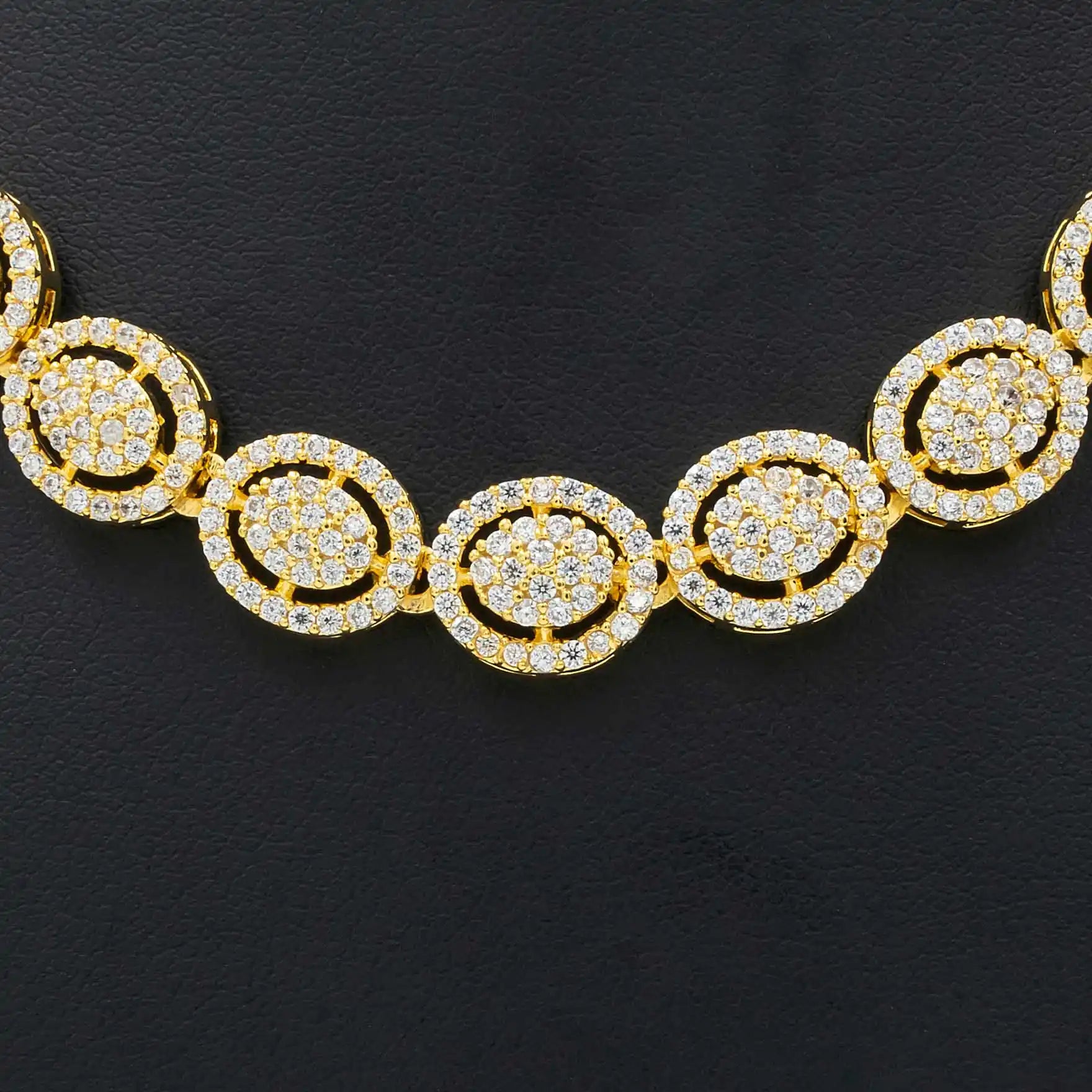 PREMIUM STONE NECKLACE SHORT WITH STUD PMSNS11W-009, PMSHST21W-022