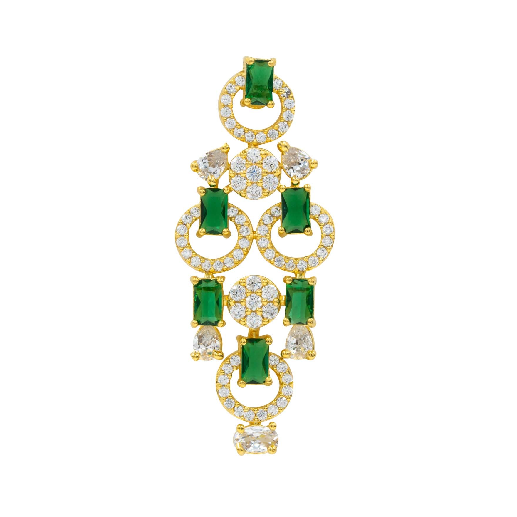 PREMIUM STONE NECKLACE SHORT WITH STUD PMSNS10WG-009, PMSHST14WG-002