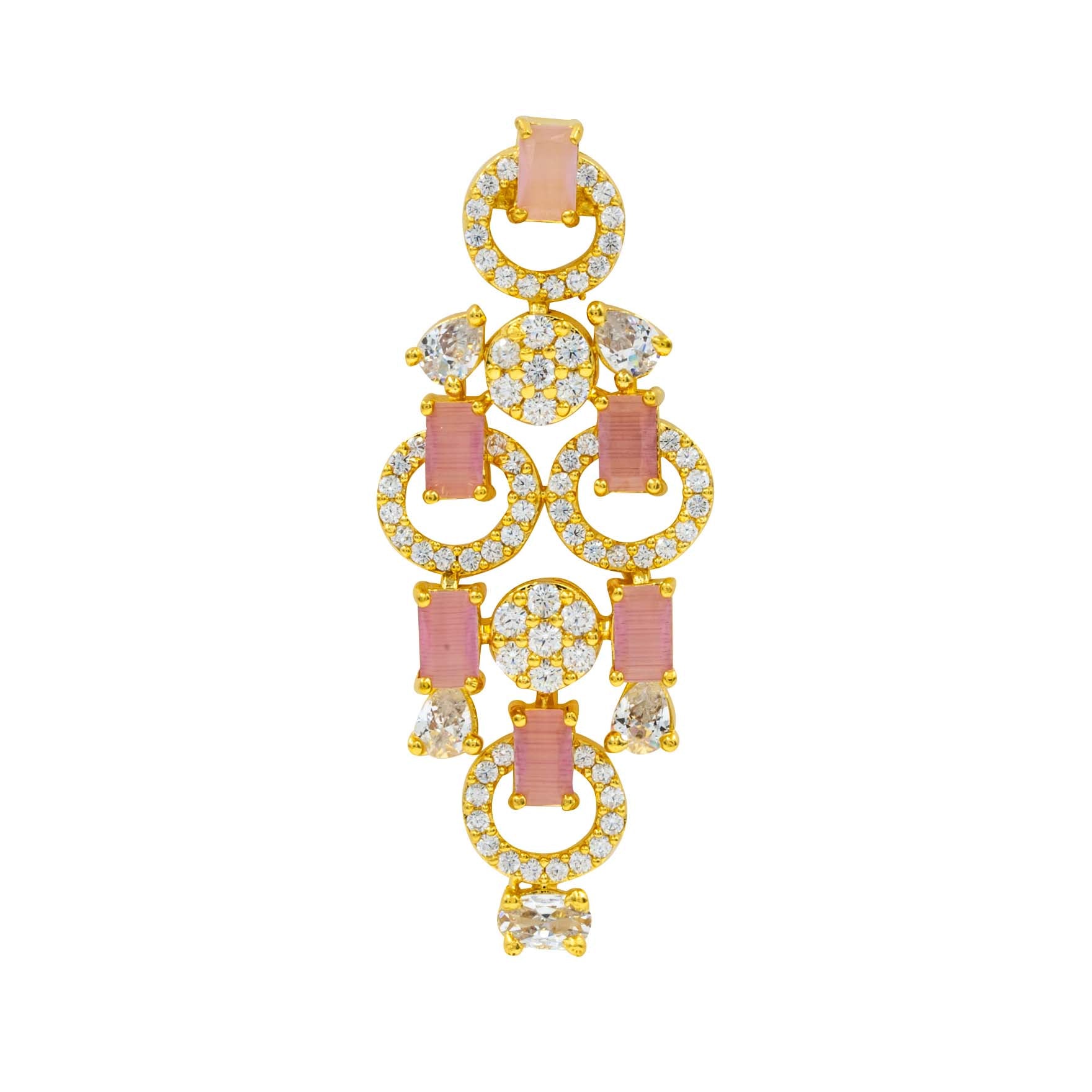 PREMIUM STONE NECKLACE SHORT WITH STUD PMSNS10WPN-009, PMSHST14WPN-002