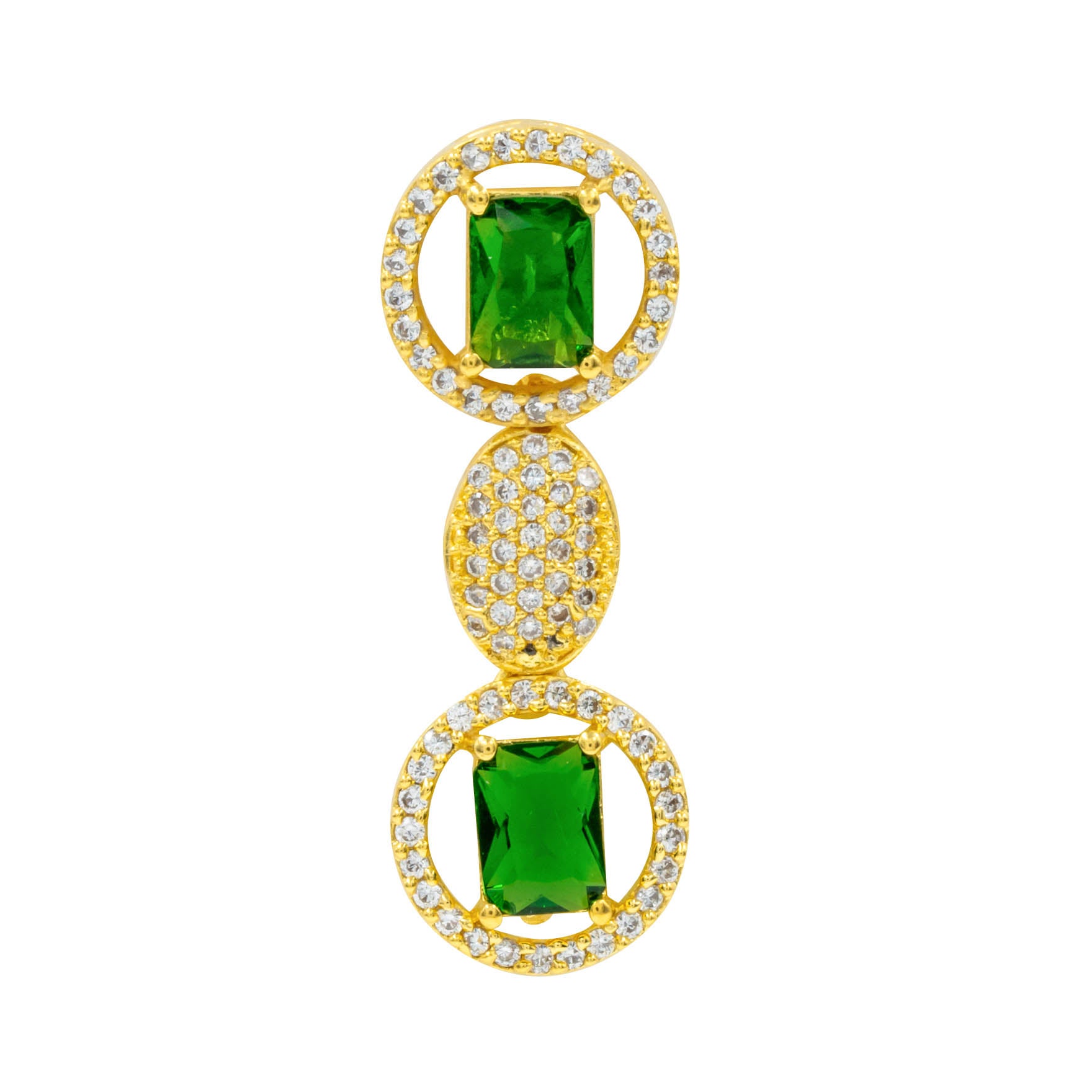 PREMIUM STONE NECKLACE SHORT WITH STUD PMSNS28WG-009, PMSHST60WG-082