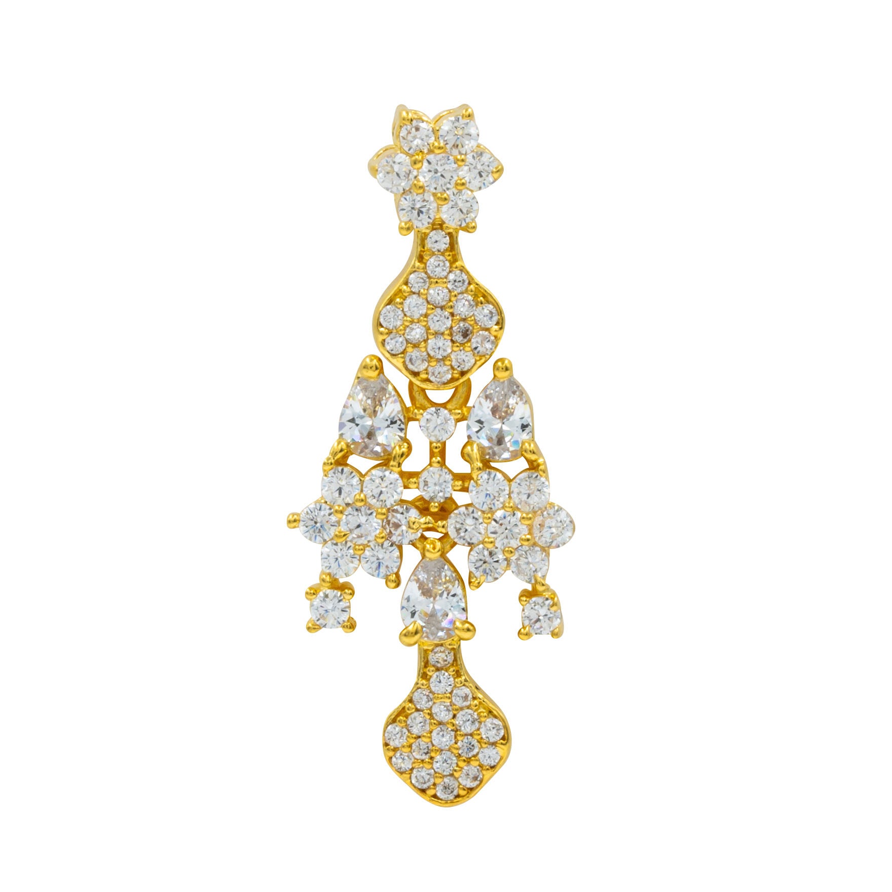 PREMIUM STONE NECKLACE SHORT WITH STUD PMSNS26W-009, PMSHST63W-052