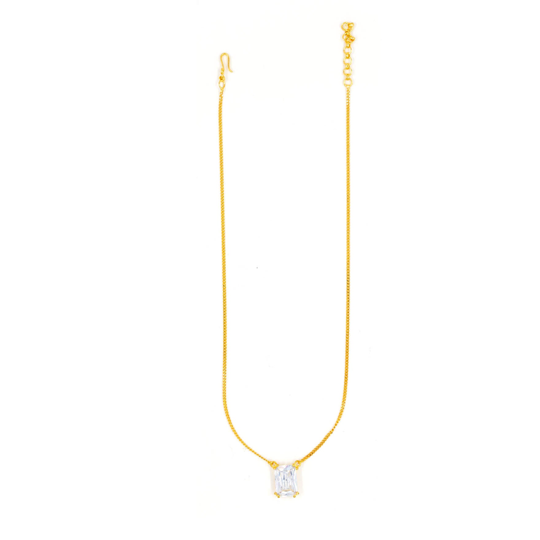 Square pendant Stone Necklace PSNS30W-003