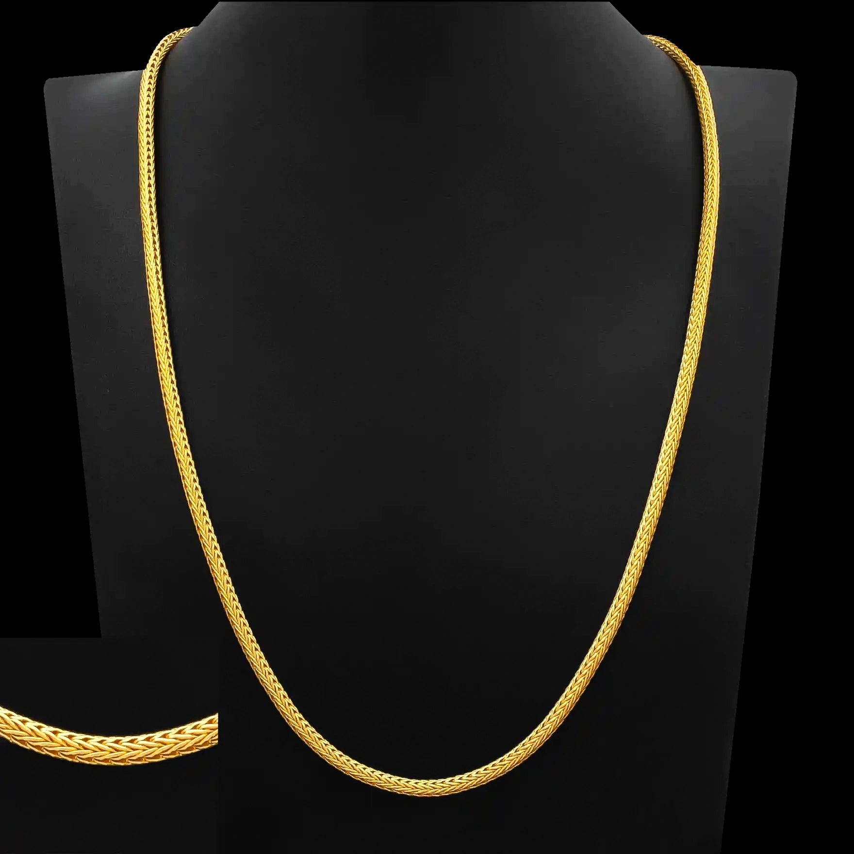 Snake Broad Flat Chain Row Gold Layered