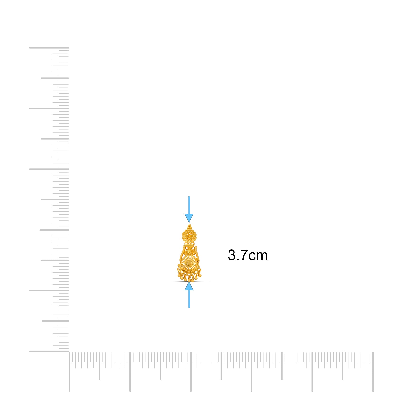 GOLDEN HANGING STUD PGHST165-001