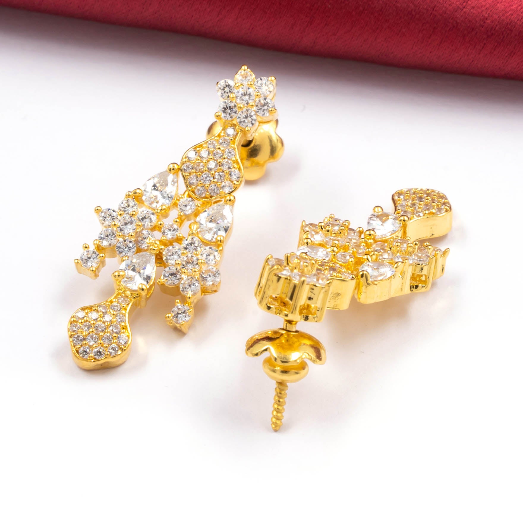 PREMIUM STONE NECKLACE SHORT WITH STUD PMSNS26W-009, PMSHST63W-052