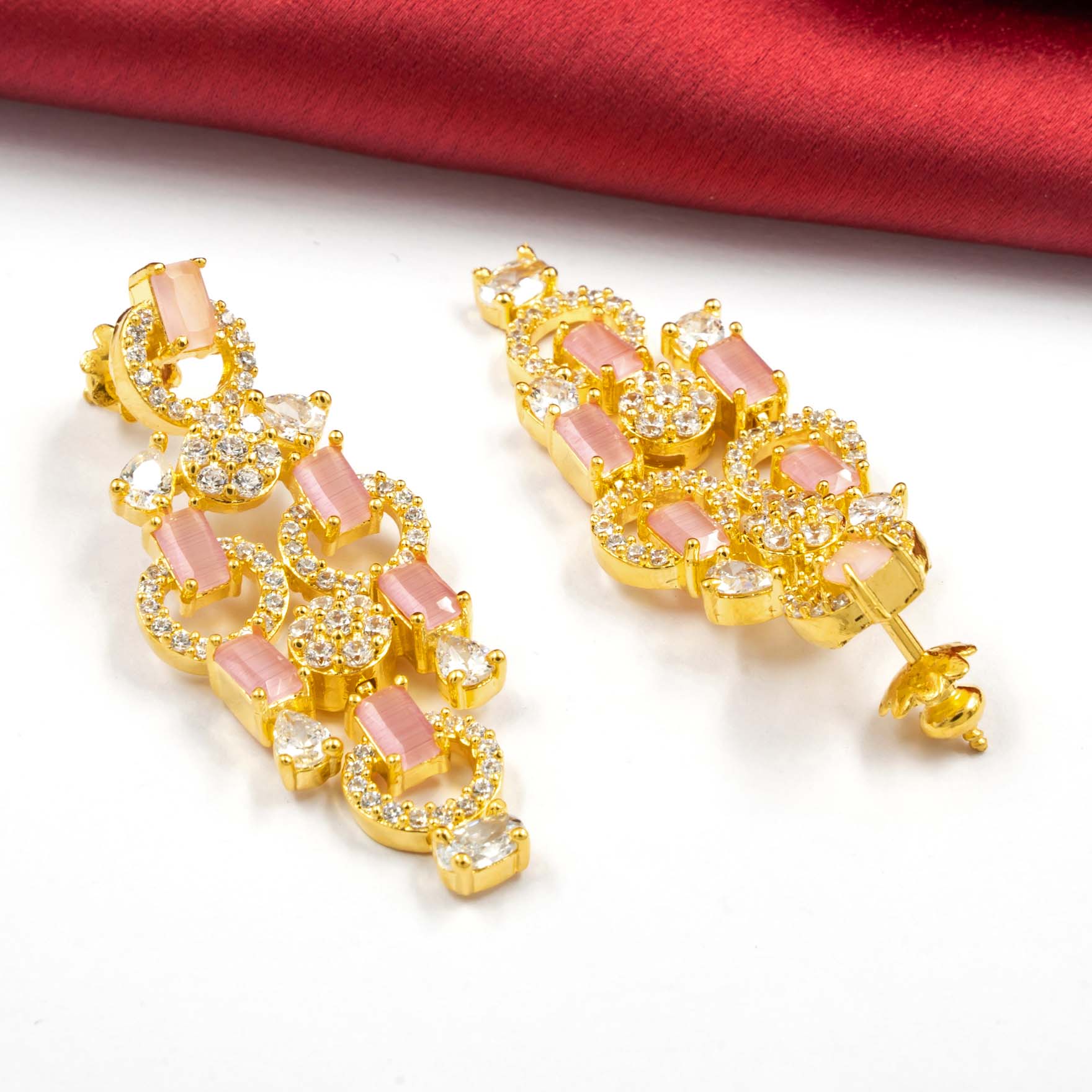 PREMIUM STONE NECKLACE SHORT WITH STUD PMSNS10WPN-009, PMSHST14WPN-002