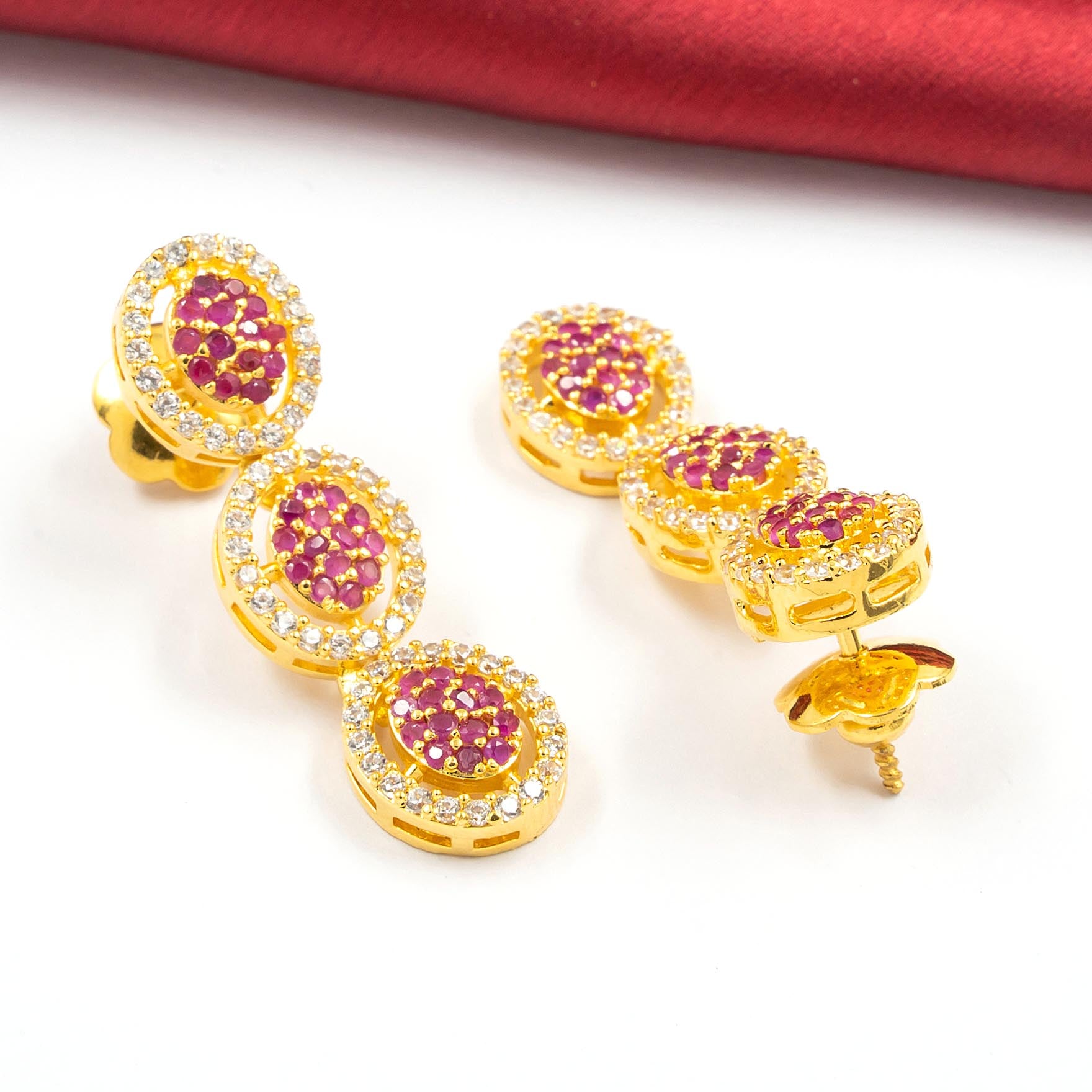 PREMIUM STONE NECKLACE SHORT WITH STUD  PMSNS11WR-009, PMSHST21WR-022