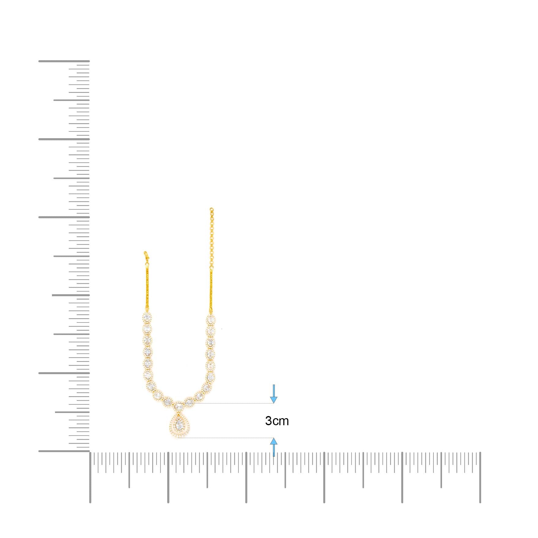PREMIUM STONE NECKLACE SHORT WITH STUD PMSNS17W-009, PMSHST28W-082
