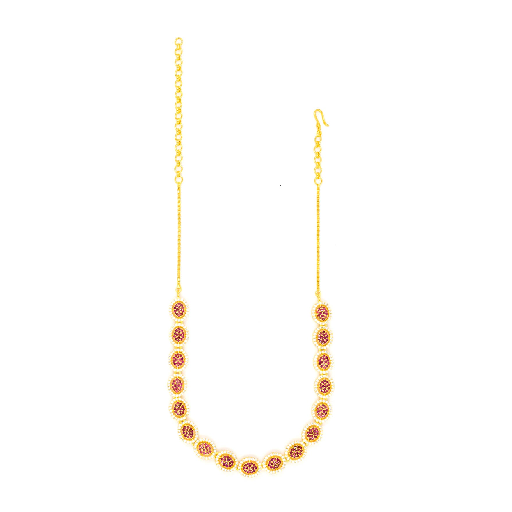 PREMIUM STONE NECKLACE SHORT WITH STUD  PMSNS11WR-009, PMSHST21WR-022