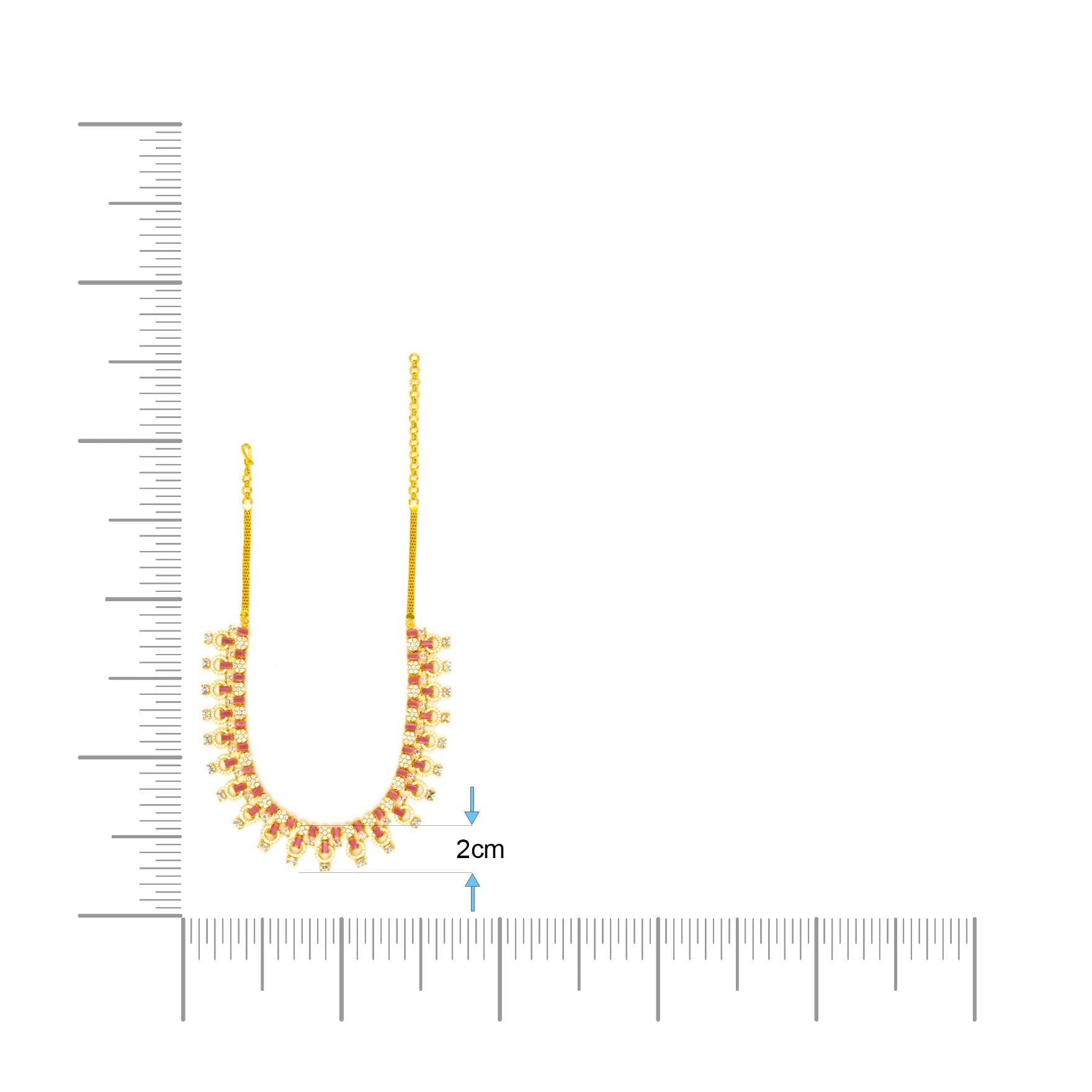 PREMIUM STONE NECKLACE SHORT WITH STUD PMSNS10WPN-009, PMSHST14WPN-002