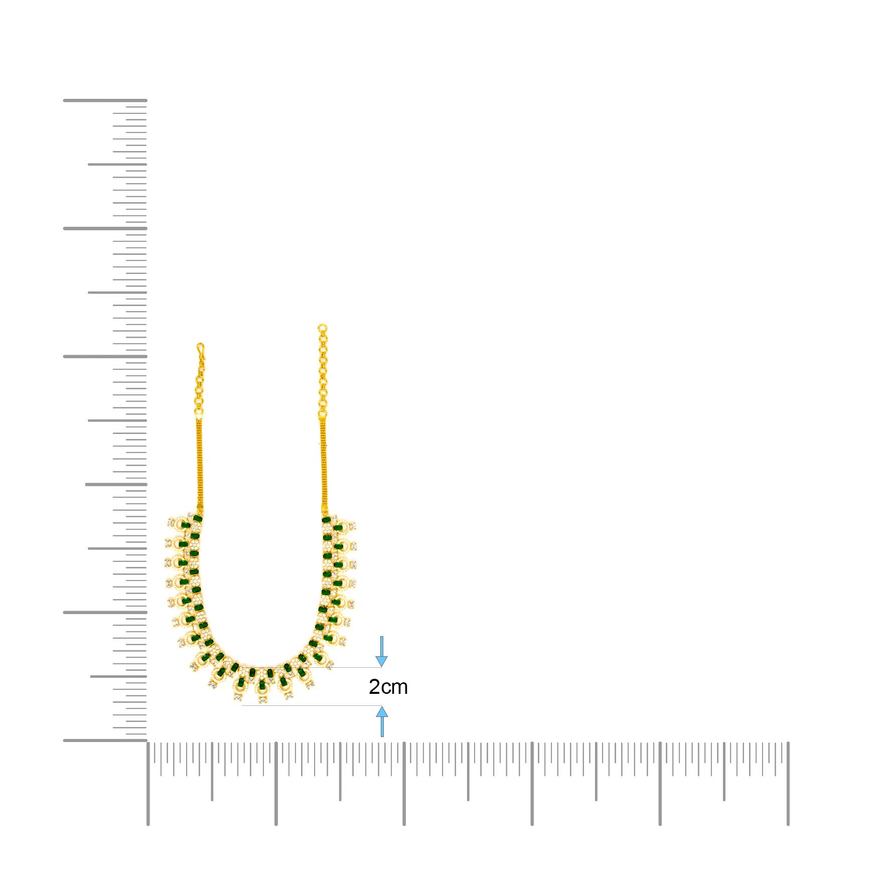 PREMIUM STONE NECKLACE SHORT WITH STUD PMSNS10WG-009, PMSHST14WG-002