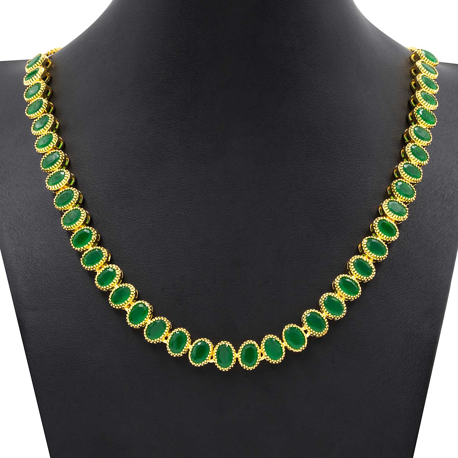 Stone Necklace with Stud PMSNS28G-007,PMSHST43G-022