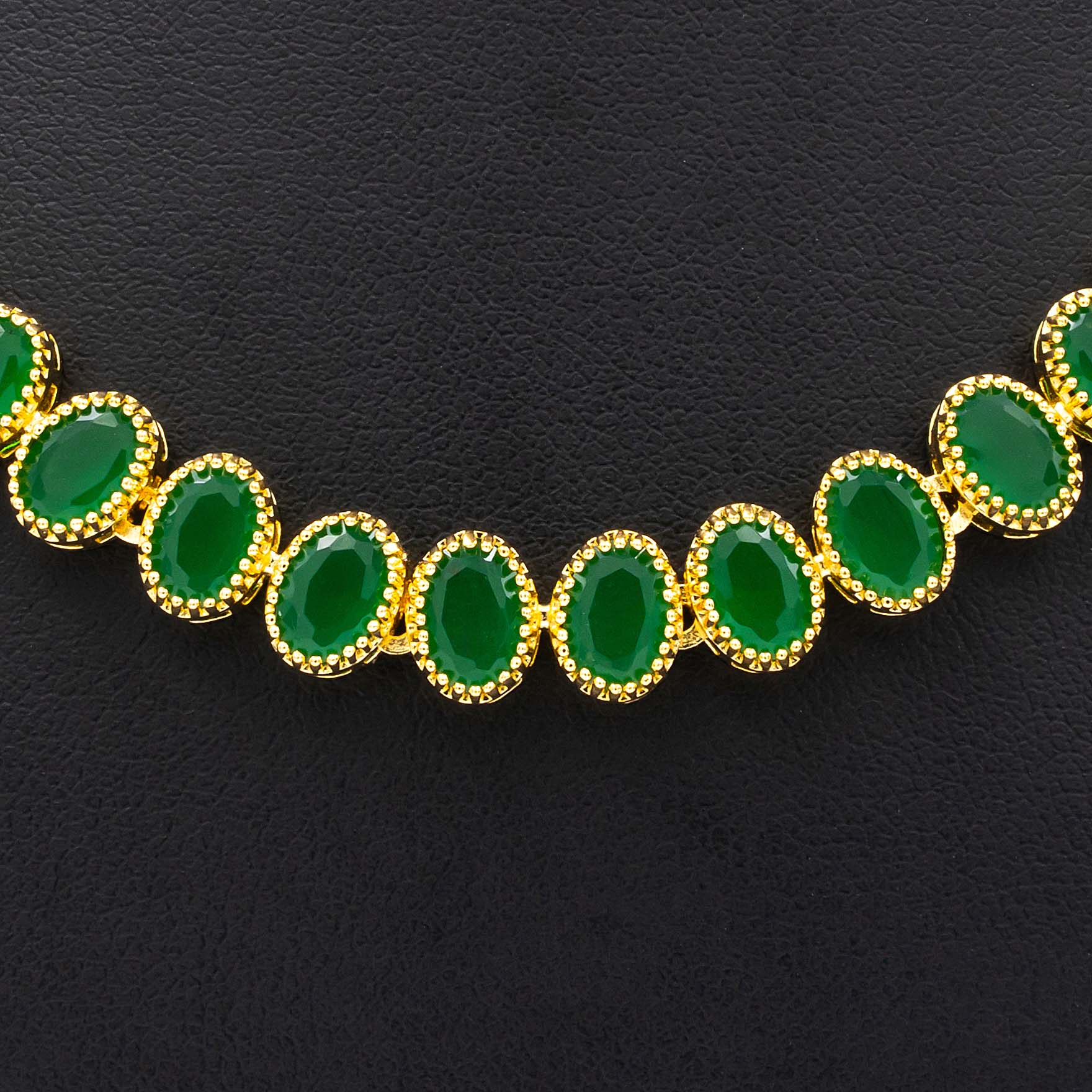 Stone Necklace with Stud PMSNS28G-007,PMSHST43G-022