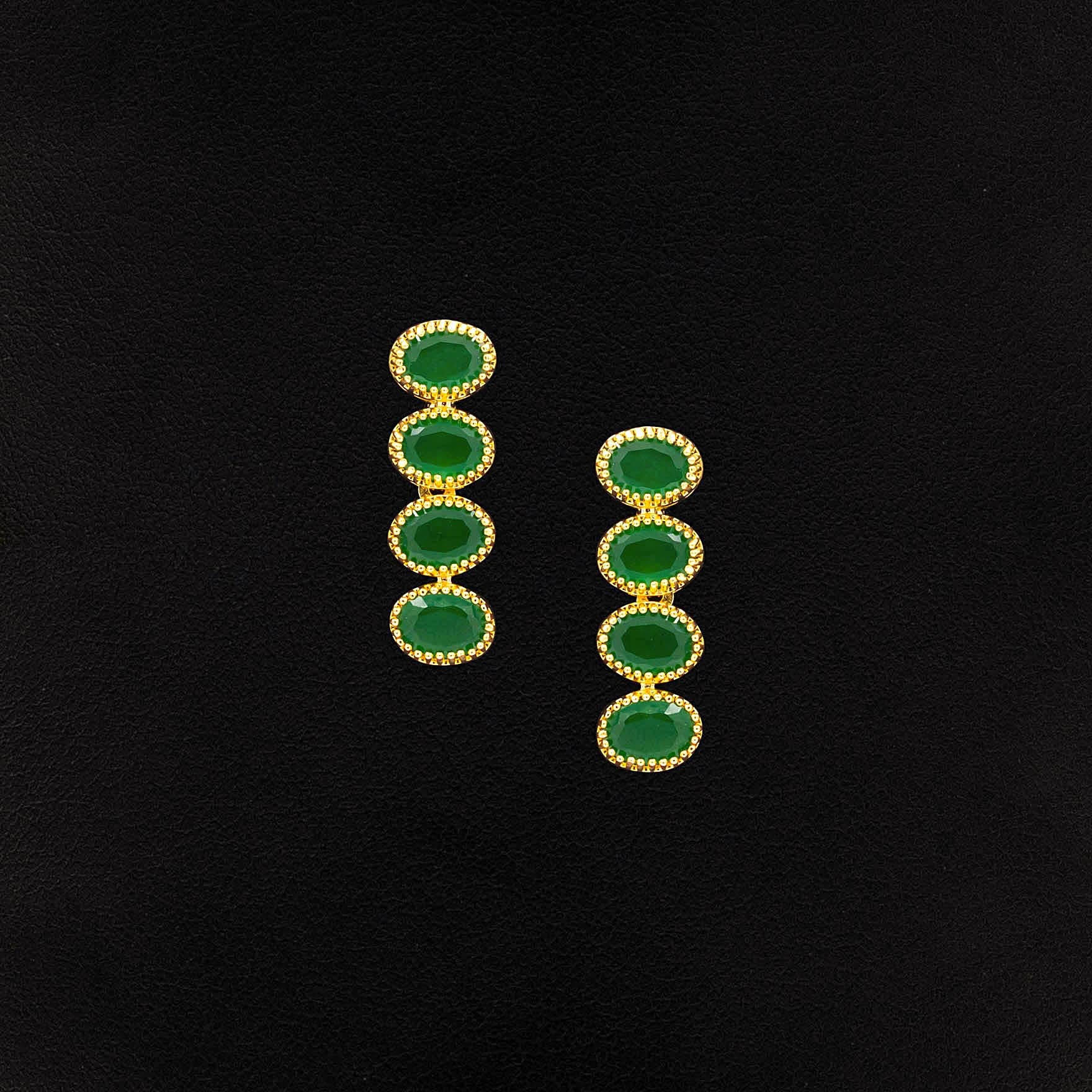 Stone Necklace with Stud PMSNS28G-007,PMSHST43G-022