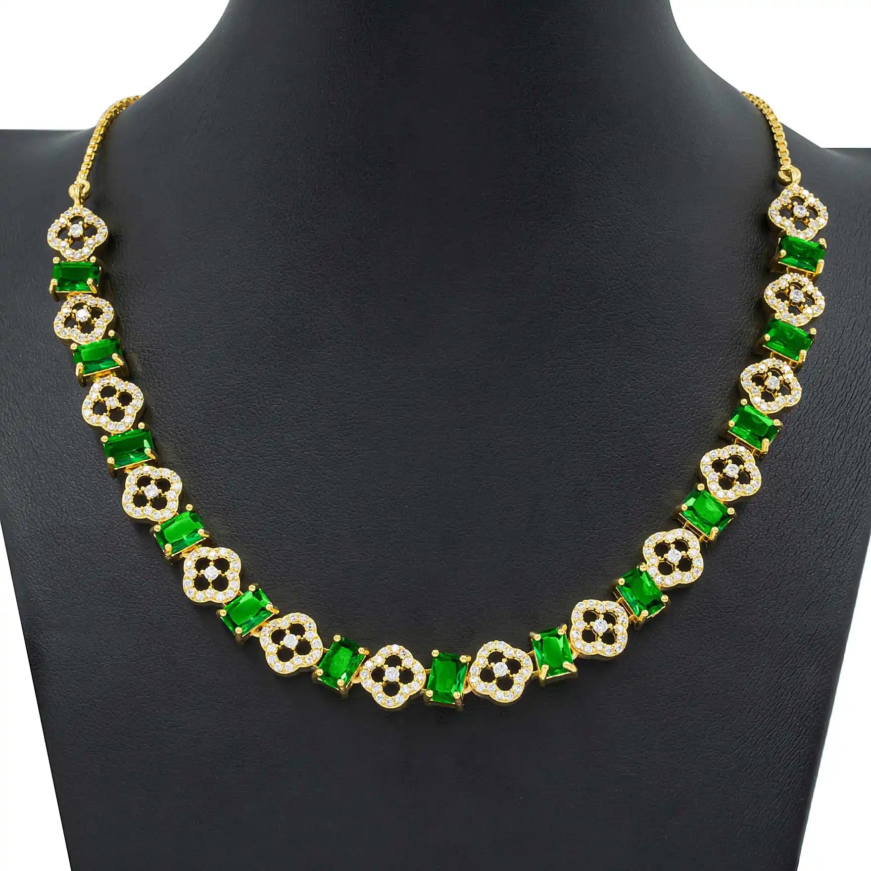 Stone Necklace with Stud PMSNS23WG-007, PMSHST40WG-052