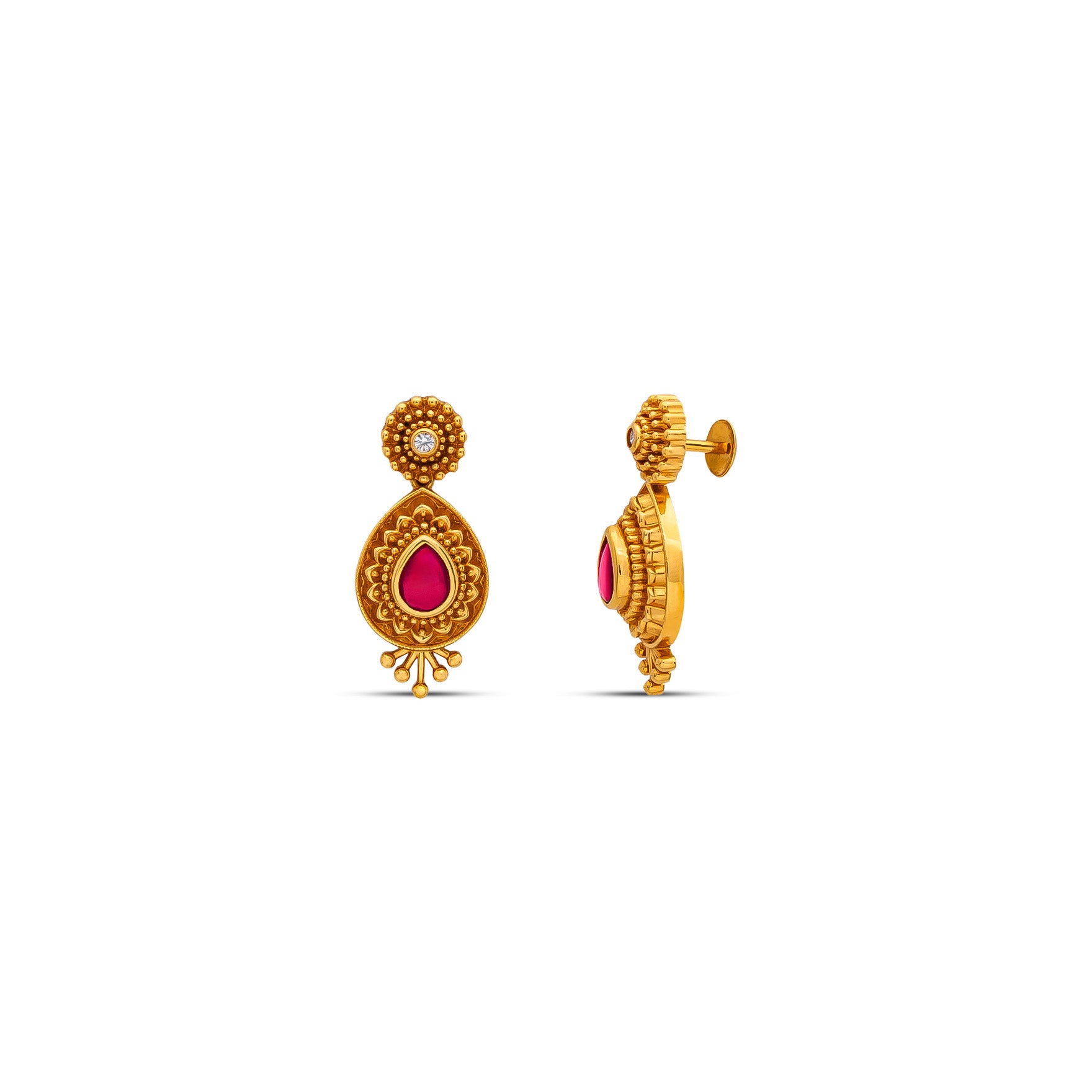 SRESHTA COLLECTION GERU NECKLACE WITH STUD PSGRNSSR55WR-037, PSGRHSTSR21WR-081