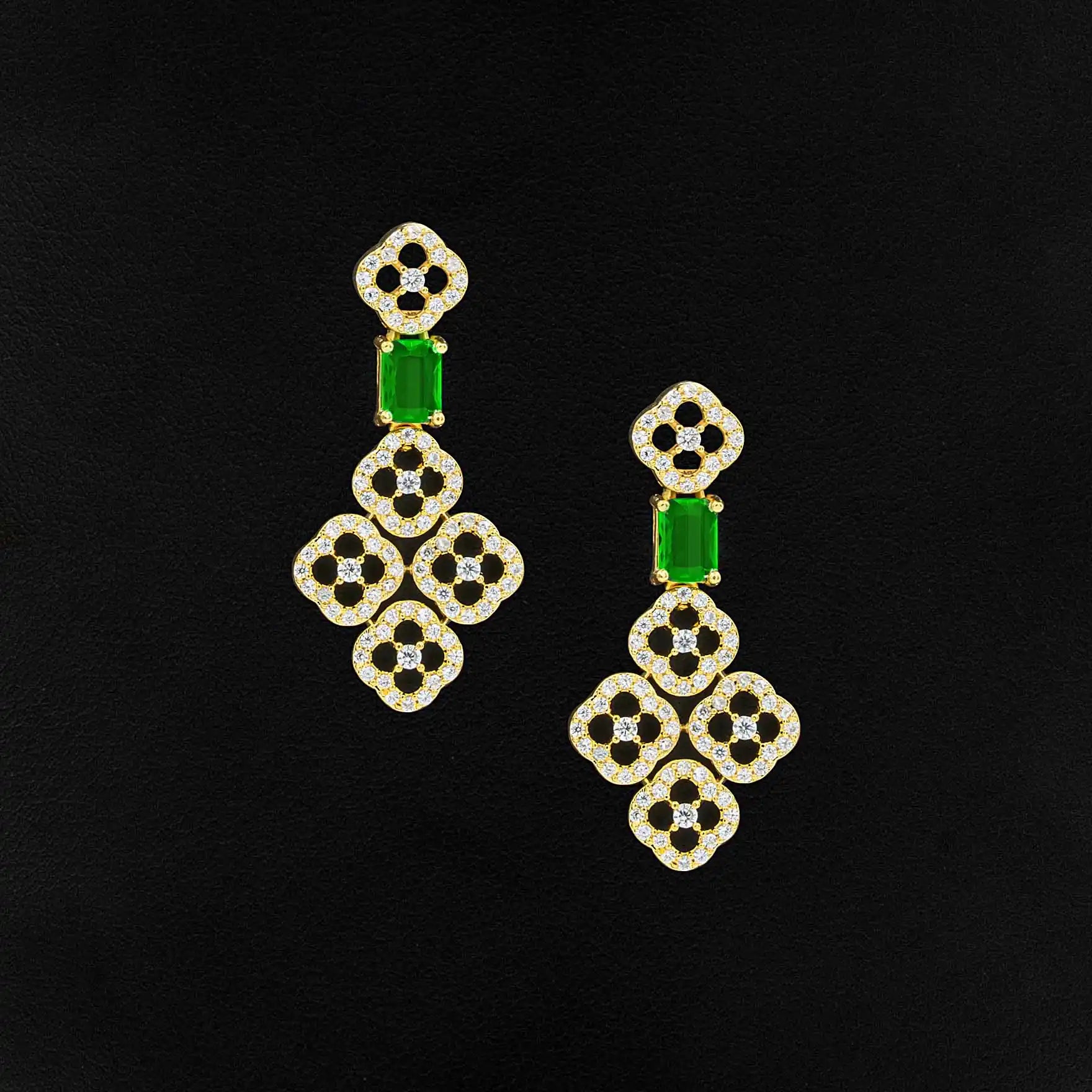 Stone Necklace with Stud PMSNS23WG-007, PMSHST40WG-052