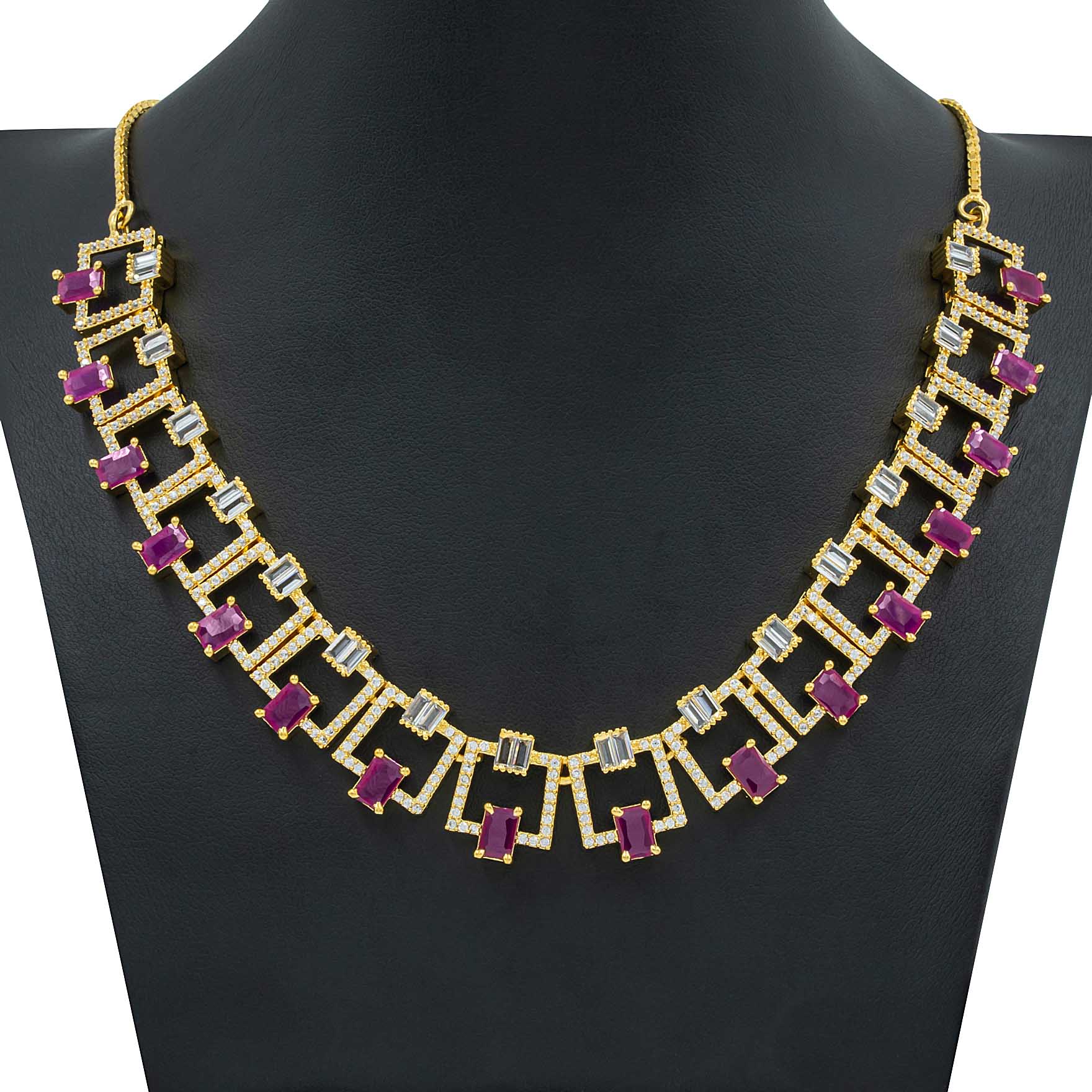 Stone Necklace with Stud PMSNS8WR-007,PMSHST2WR-022