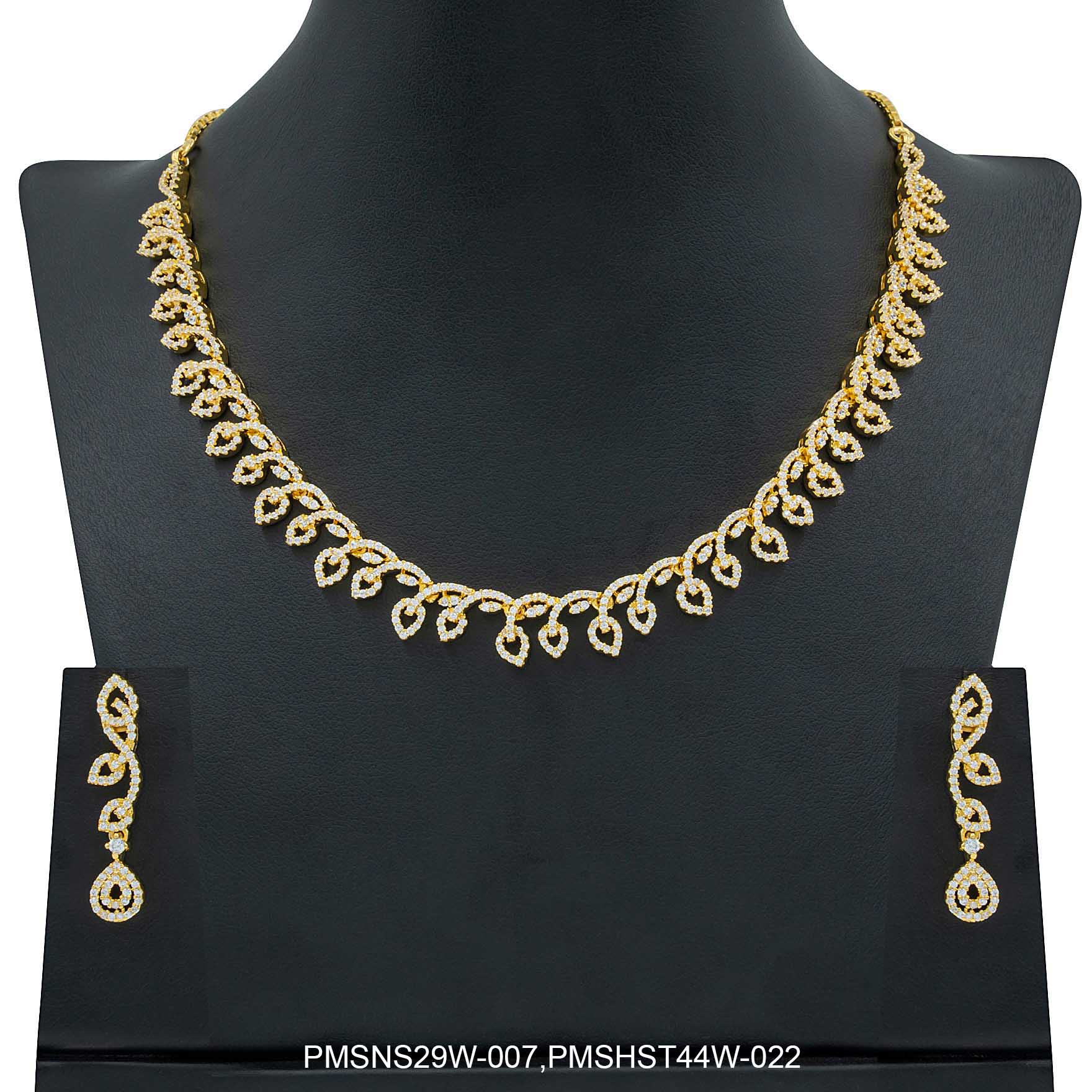 Stone Necklace with Stud PMSNS29W-007,PMSHST44W-022