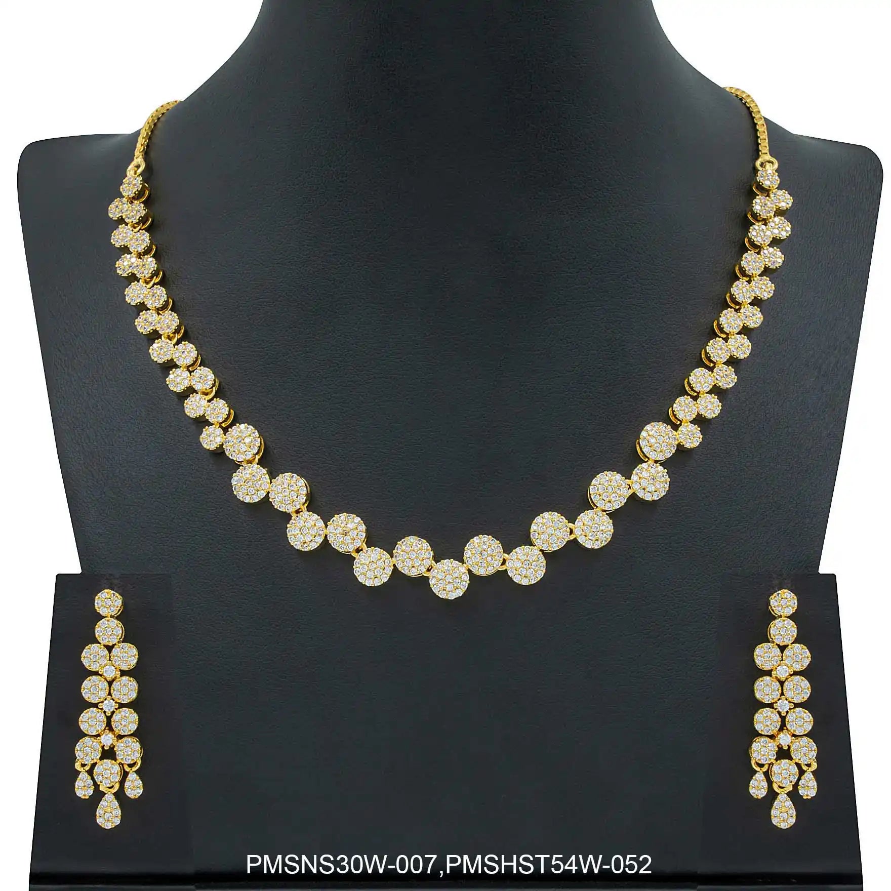 Stone Necklace with Stud PMSNS30W-007,PMSHST54W-052