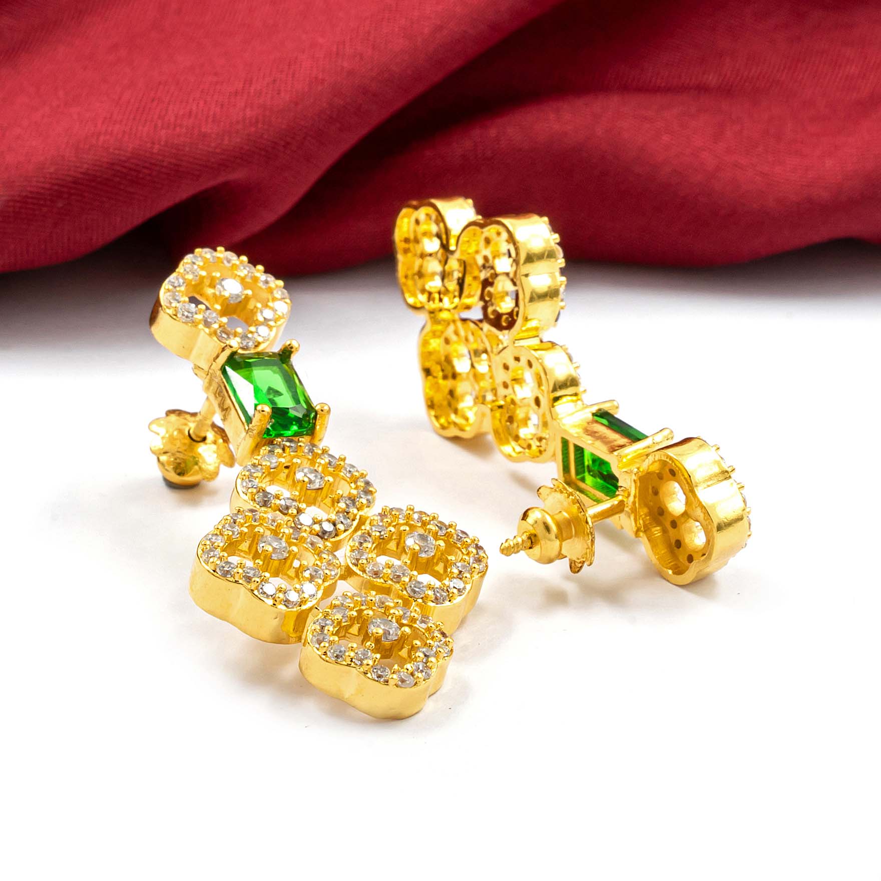 Stone Necklace with Stud PMSNS23WG-007, PMSHST40WG-052