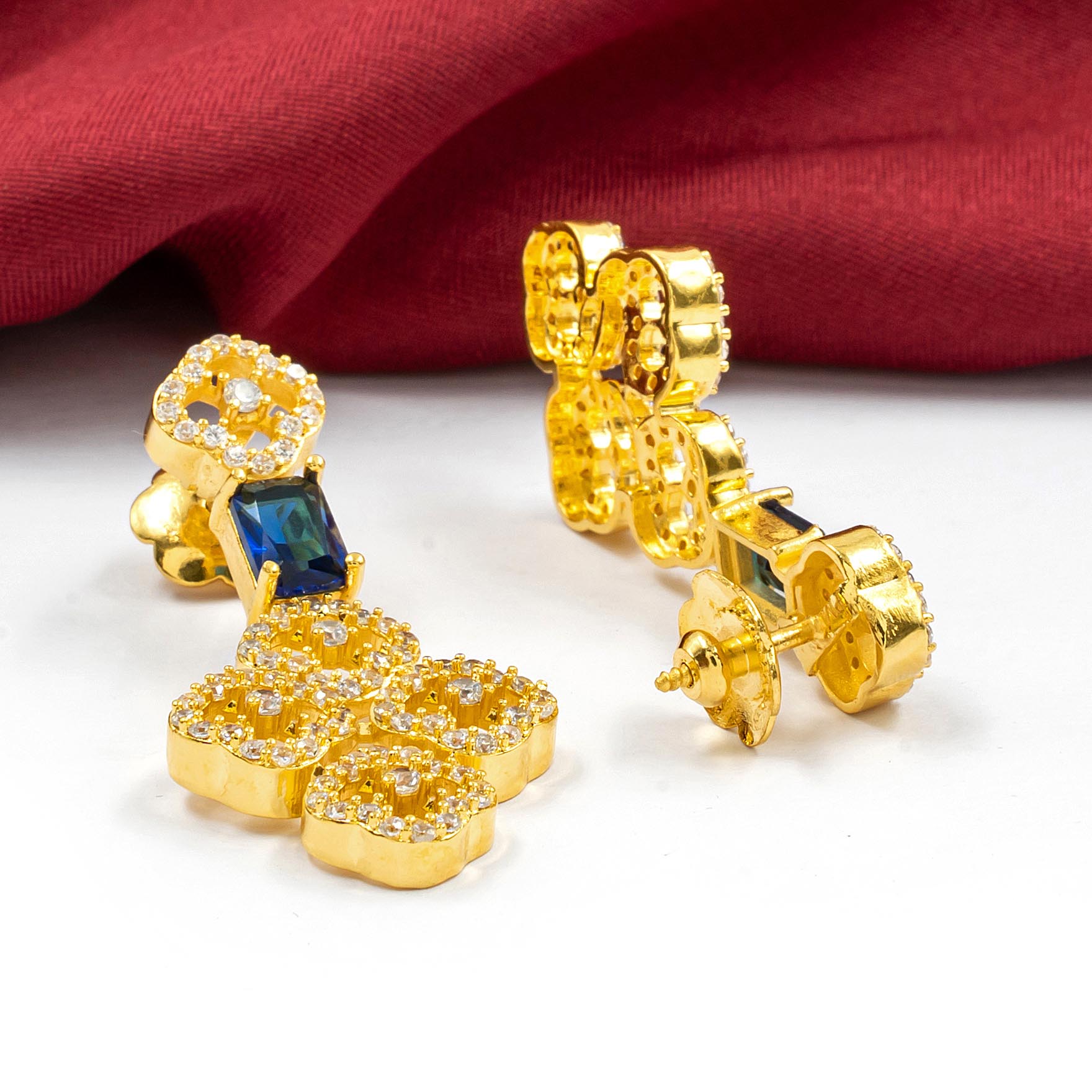 Stone Necklace with Stud PMSNS23WBL-007,PMSHST40WBL-052