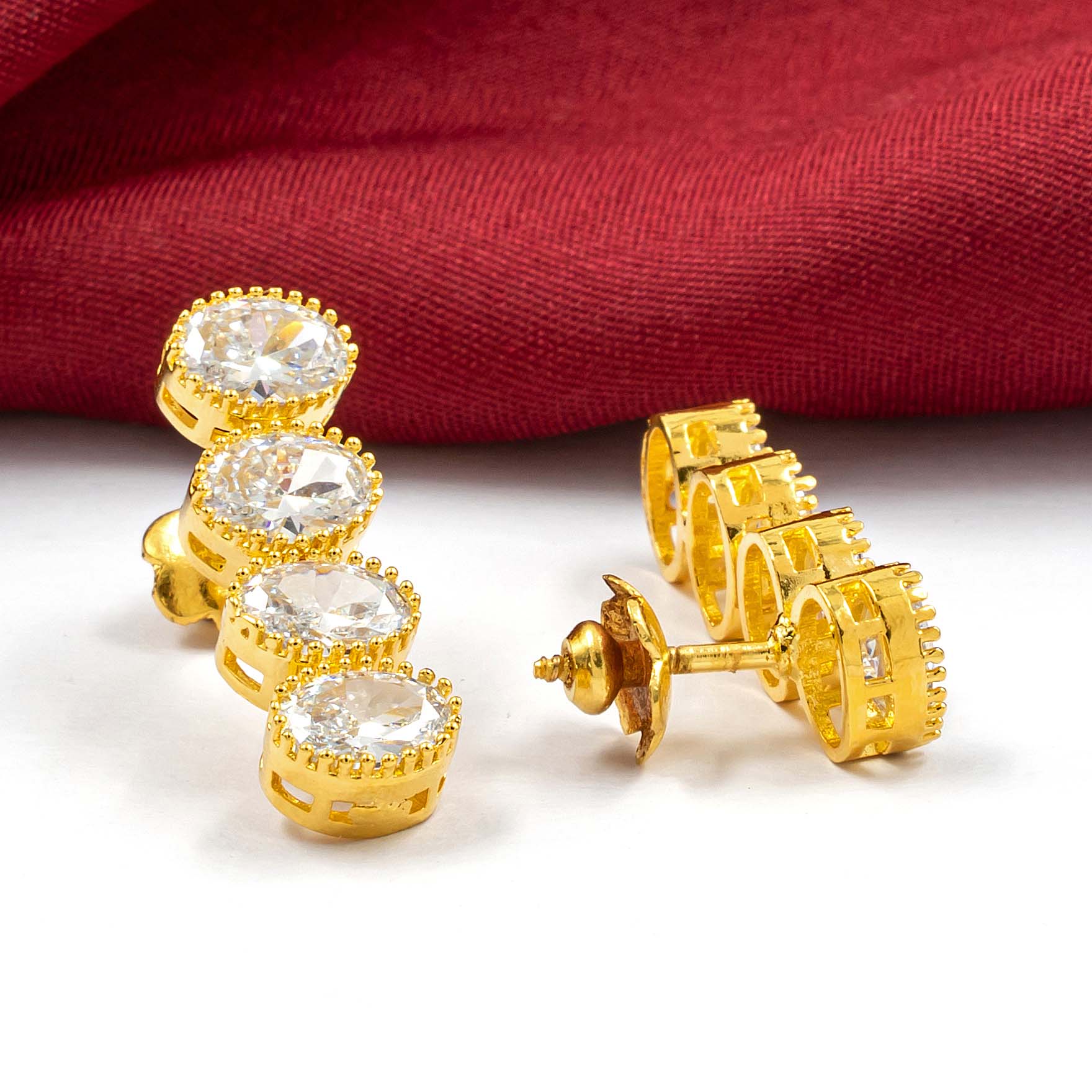 Stone Necklace with Stud PMSNS28W-007, PMSHST43W-022