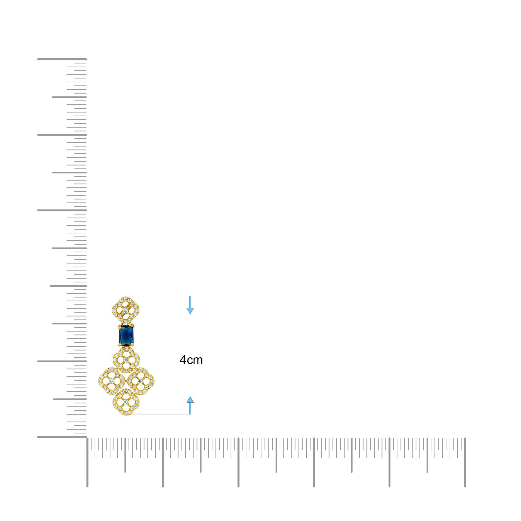 Stone Necklace with Stud PMSNS23WBL-007,PMSHST40WBL-052