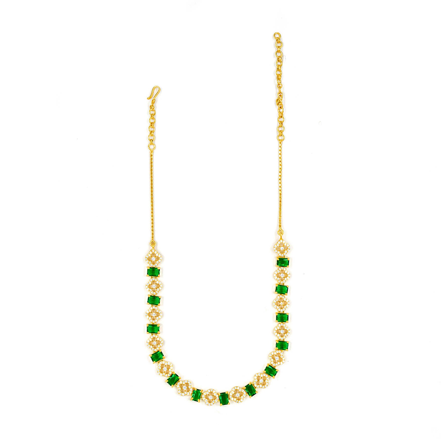 Stone Necklace with Stud PMSNS23WG-007, PMSHST40WG-052