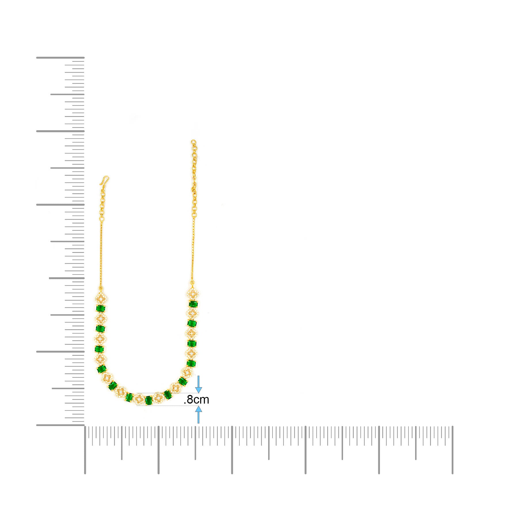 Stone Necklace with Stud PMSNS23WG-007, PMSHST40WG-052