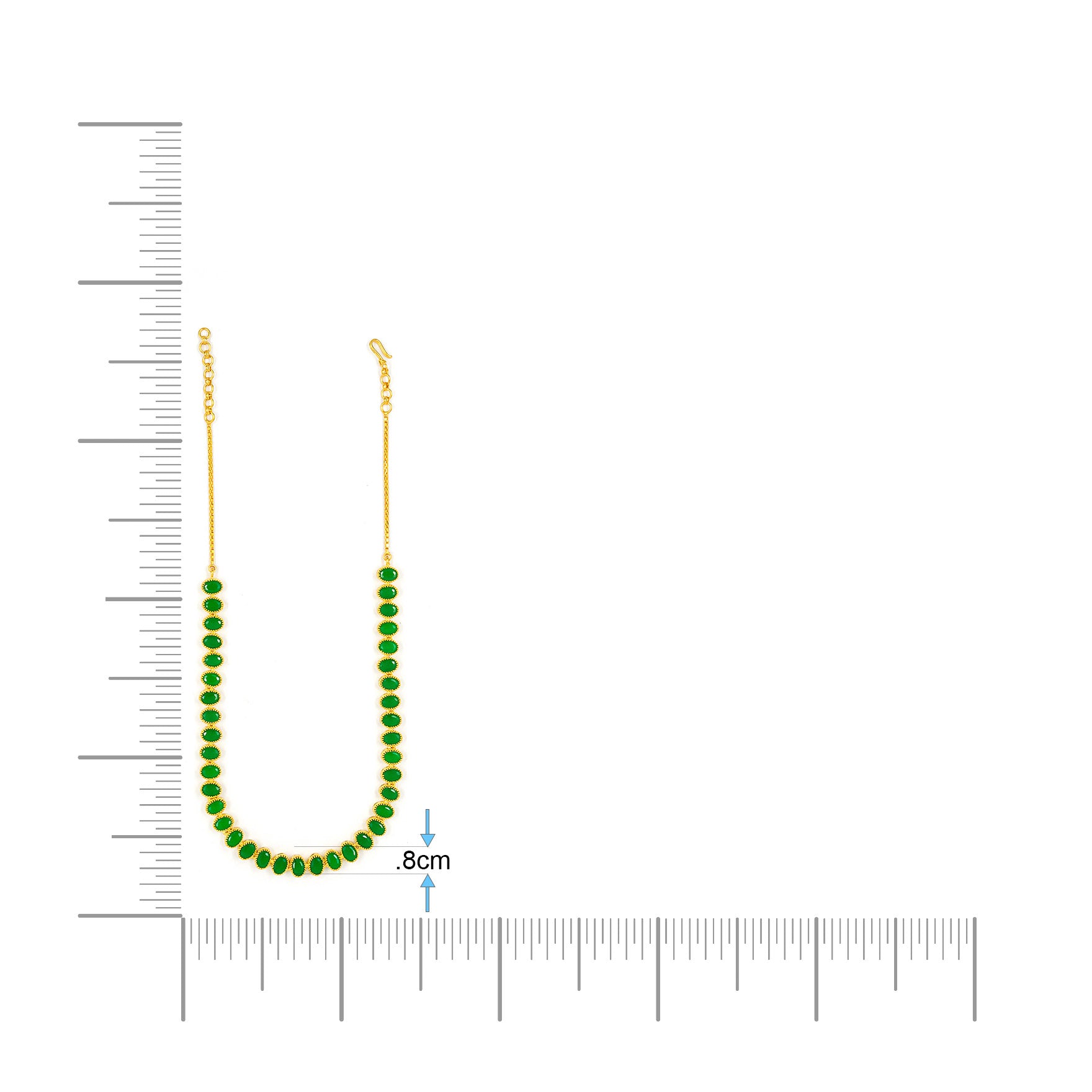 Stone Necklace with Stud PMSNS28G-007,PMSHST43G-022